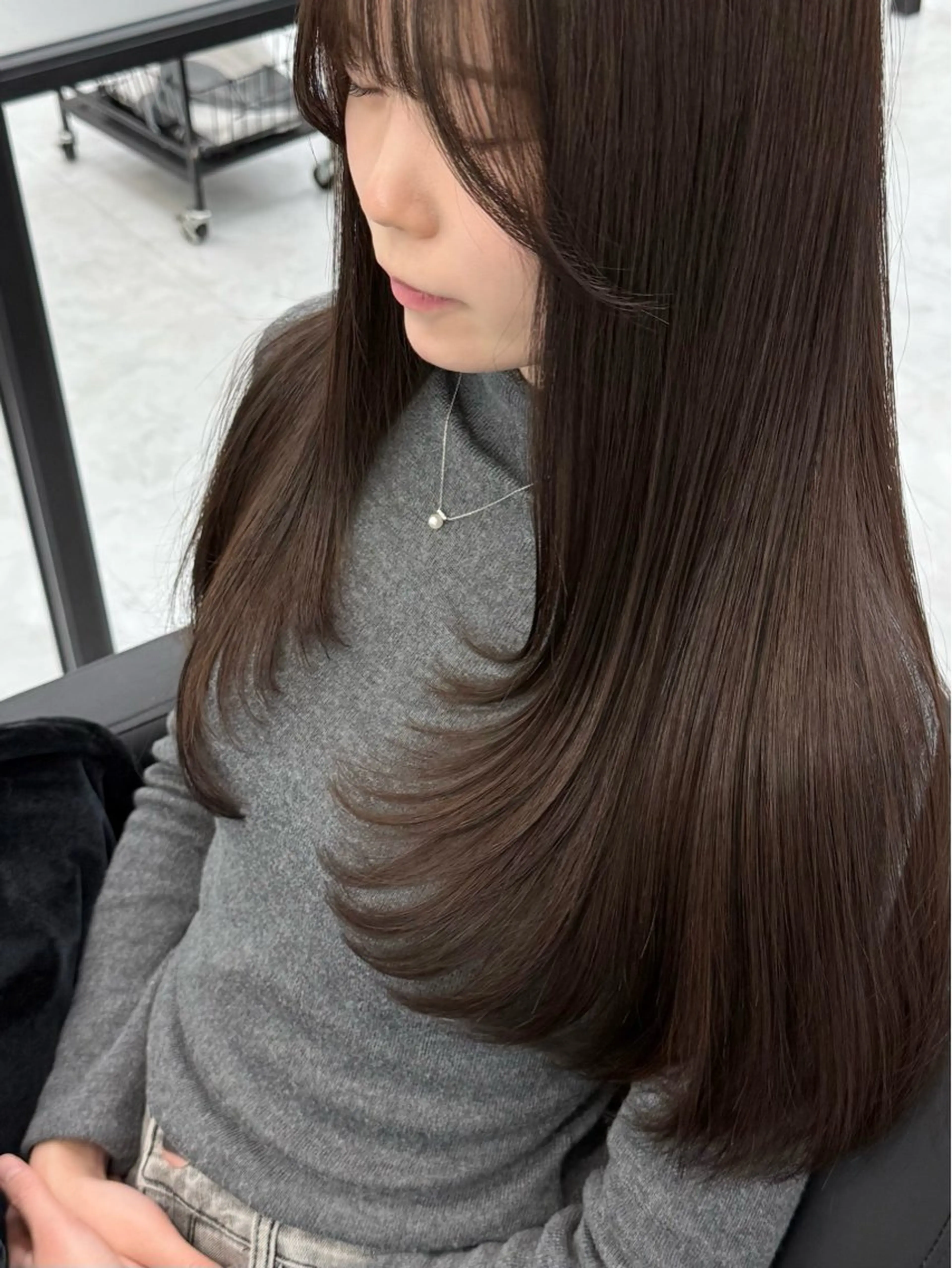 ロング カット ヘアカラー トリートメント miku 🍑髪質改善サロンのヘアスタイル