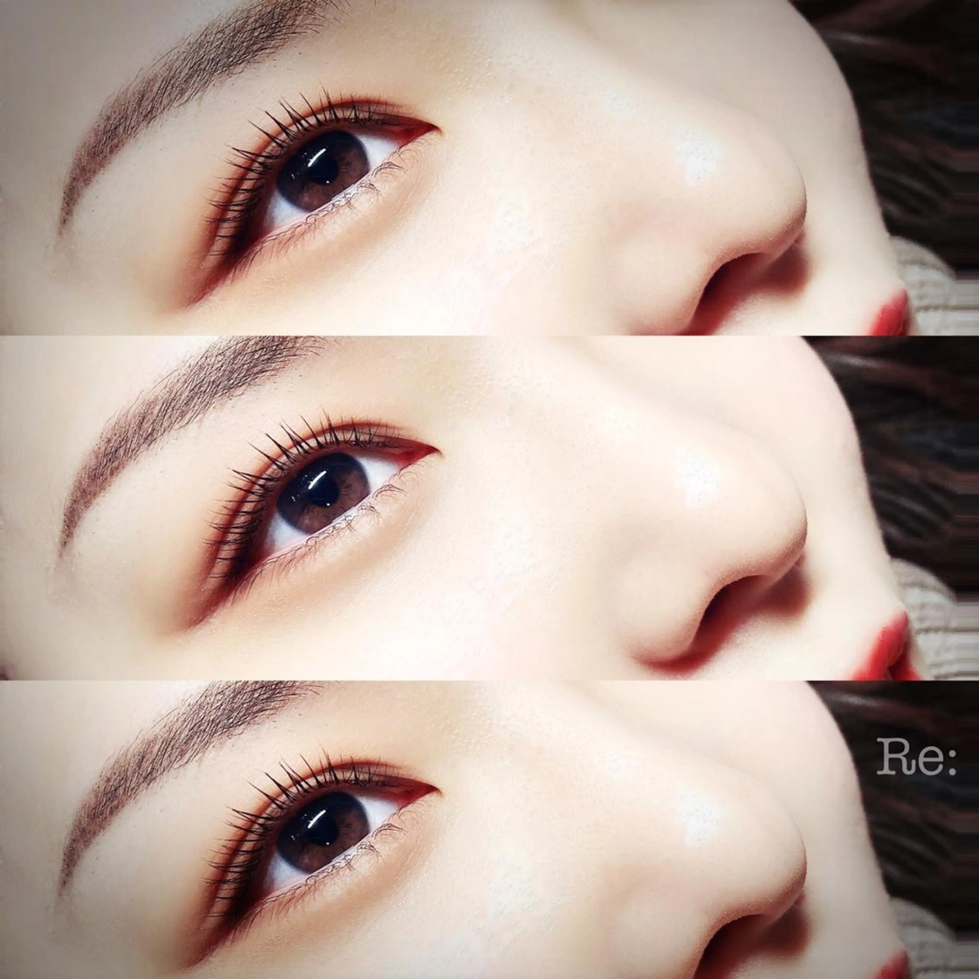 マツエク・マツパ フラットラッシュ 一重×まつ毛パーマ Lash Re：のマツエク・マツパデザイン