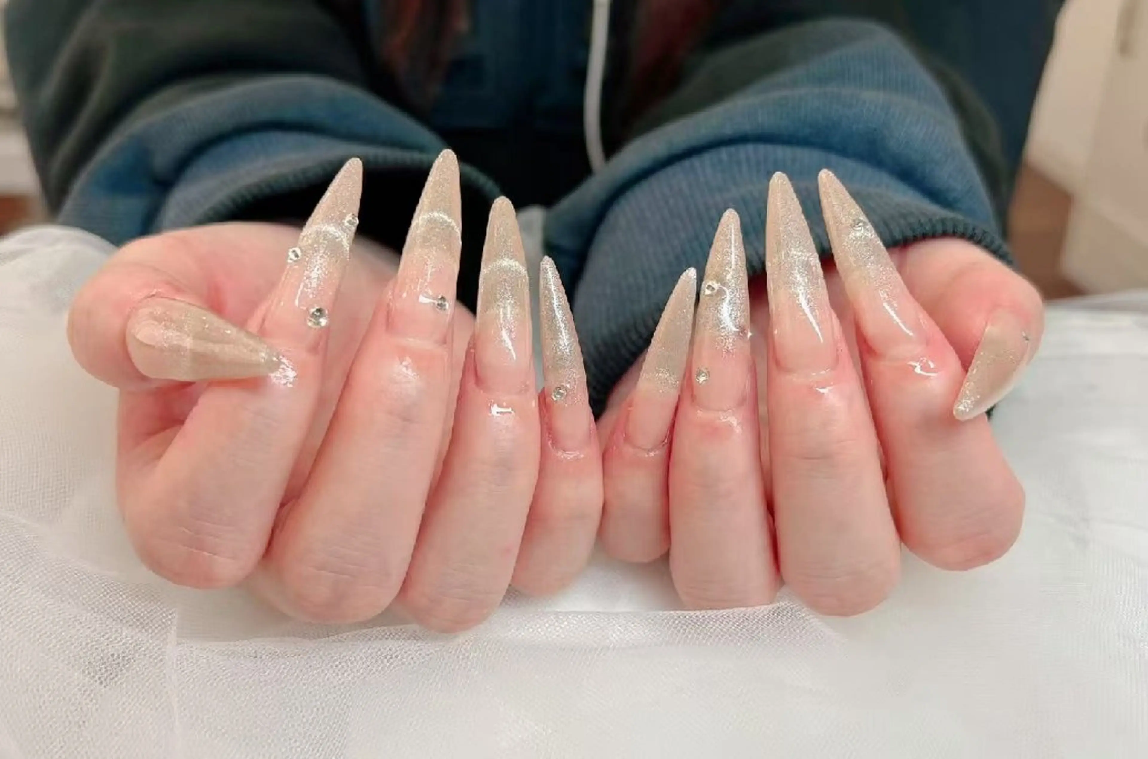 ネイル フットネイル フレンチネイル ジェルネイル ガラスフレンチ 韓国ネイル ハンドネイル ハンドケア The  Nail 新大久保店のその他イメージ