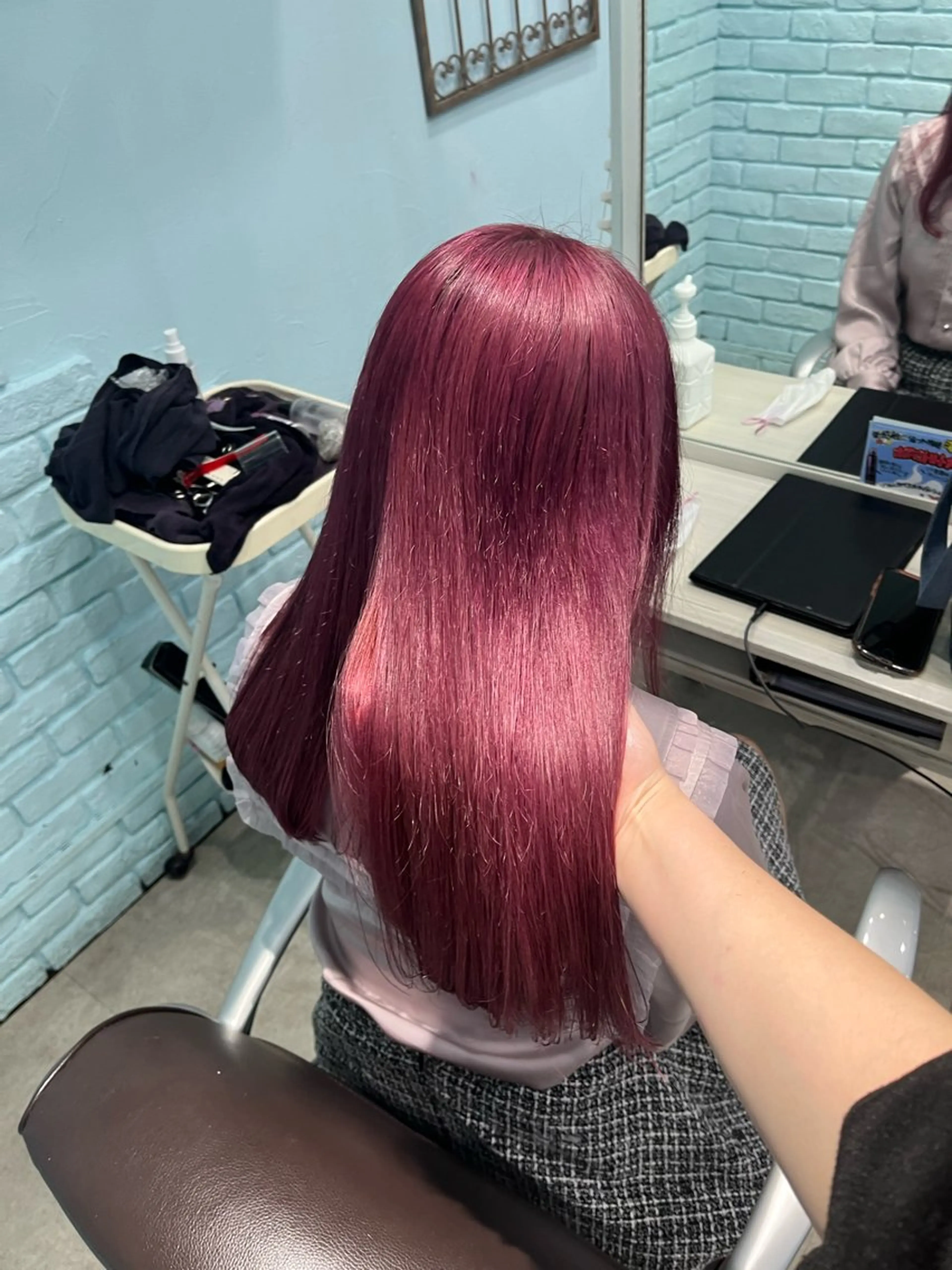 セミロング カラー ヘアアレンジ ヘアカラー トリートメント ヘアセット 🩶【推しハイトーン 】yuzu🩶のヘアスタイル