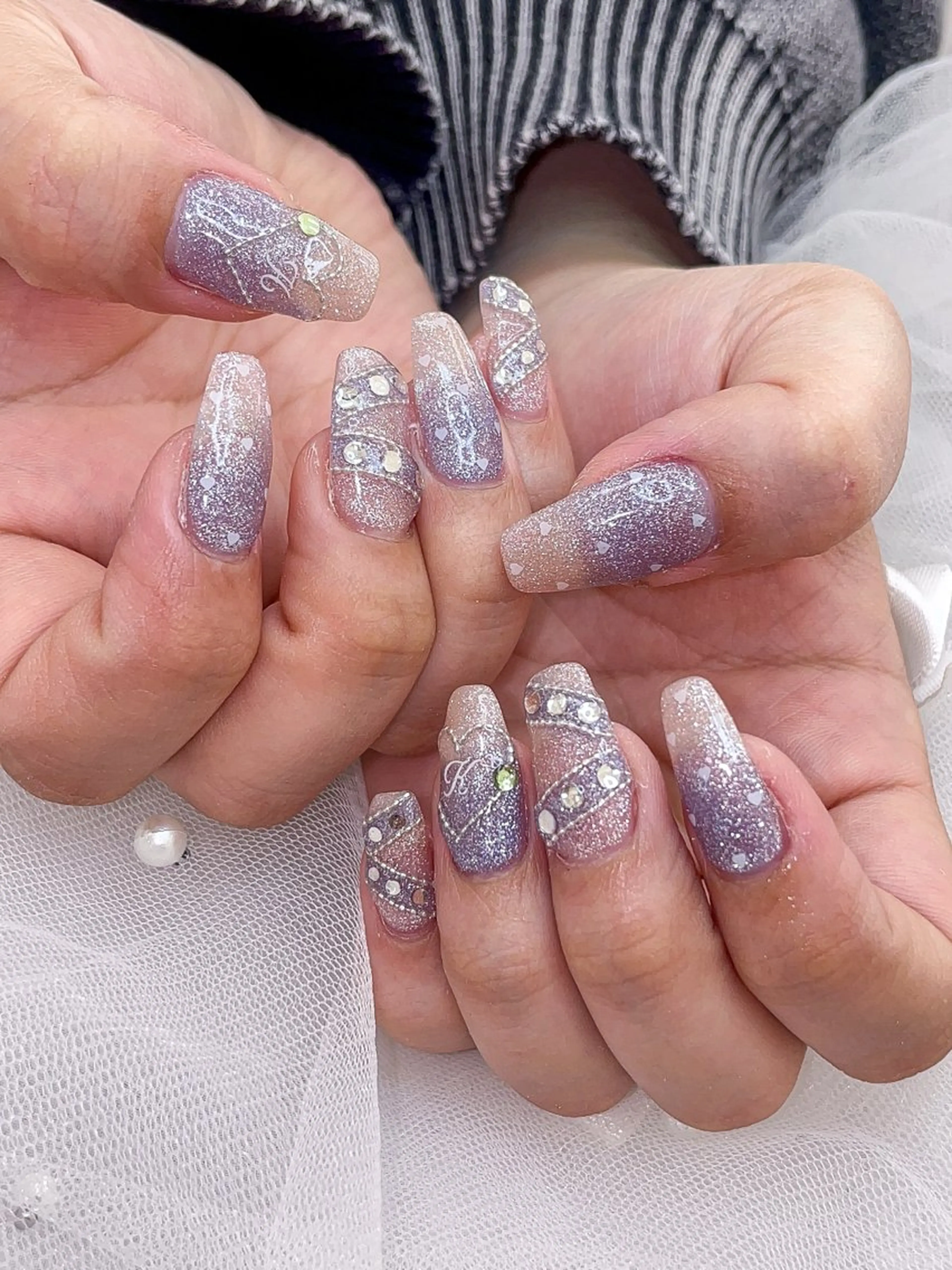 ネイル フラッシュネイル ラメ(グリッター) 五十嵐 美智のネイルデザイン