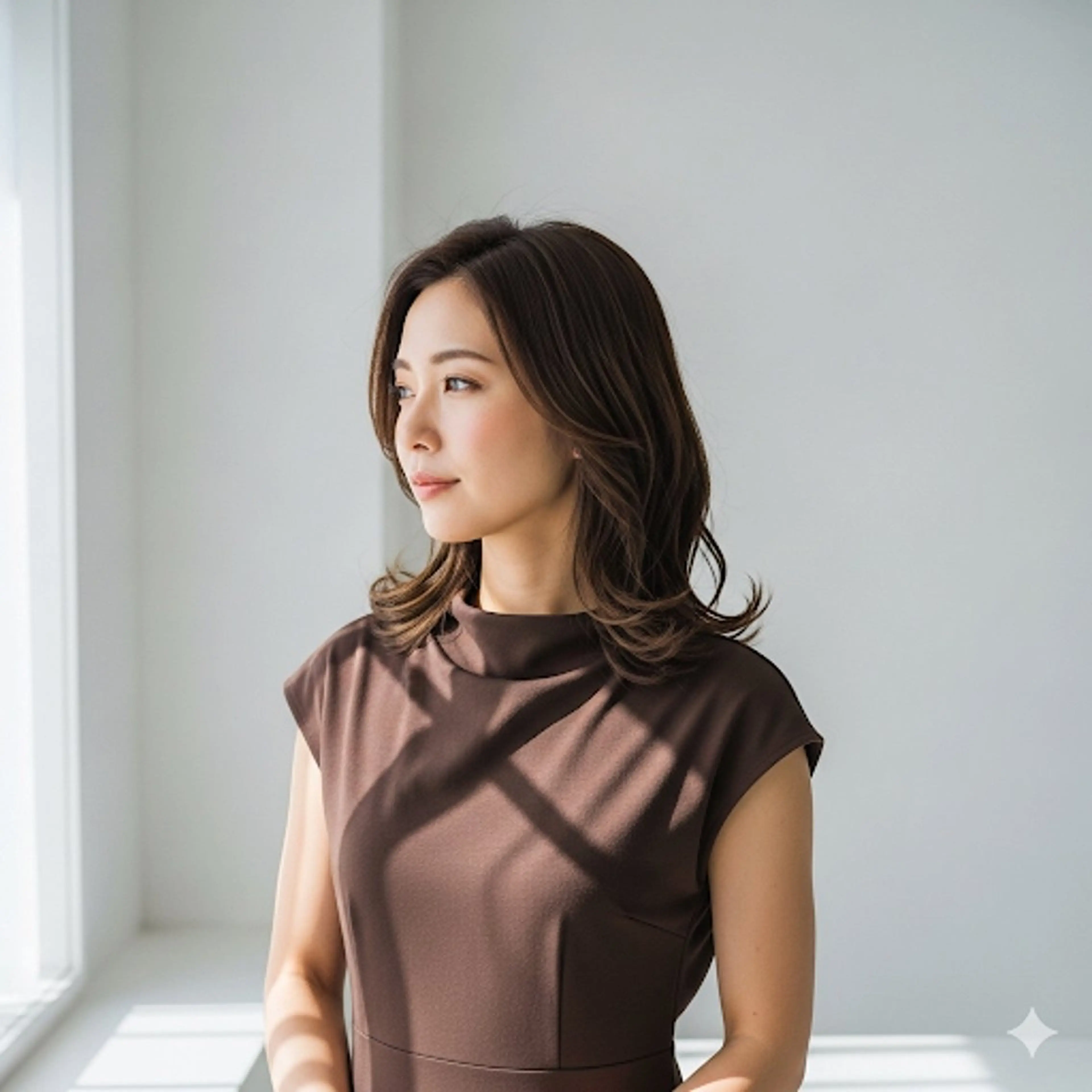 ミディアム カット ヘアカラー トリートメント ヘッドスパ ✂︎ ｼﾝﾀｸ ✂︎のヘアスタイル