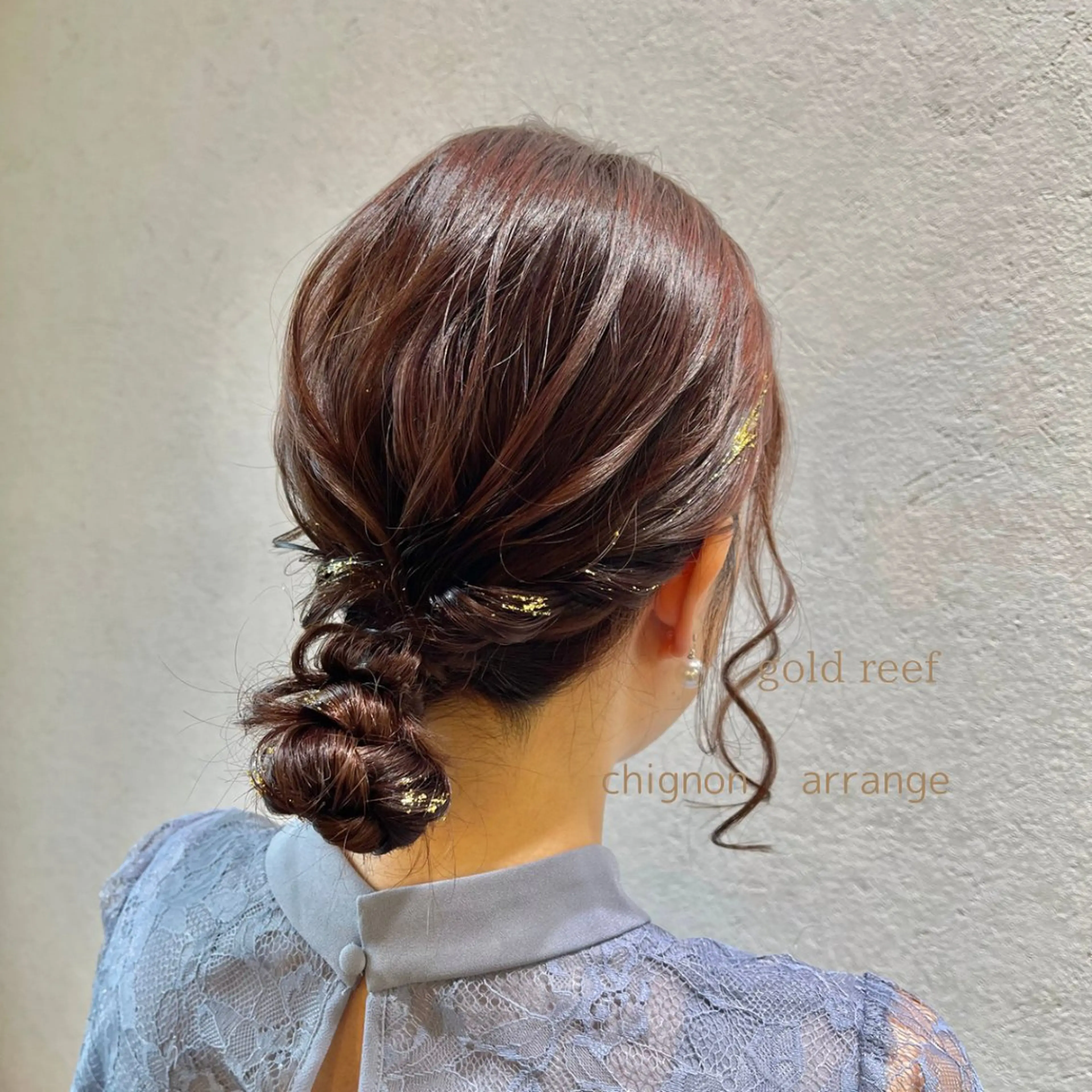 ミディアム ヘアアレンジ 結婚式・ブライダル デート 卒業式のヘアスタイル ヘアセット charm《銀座》 ヘアセット/縮毛矯正のヘアスタイル