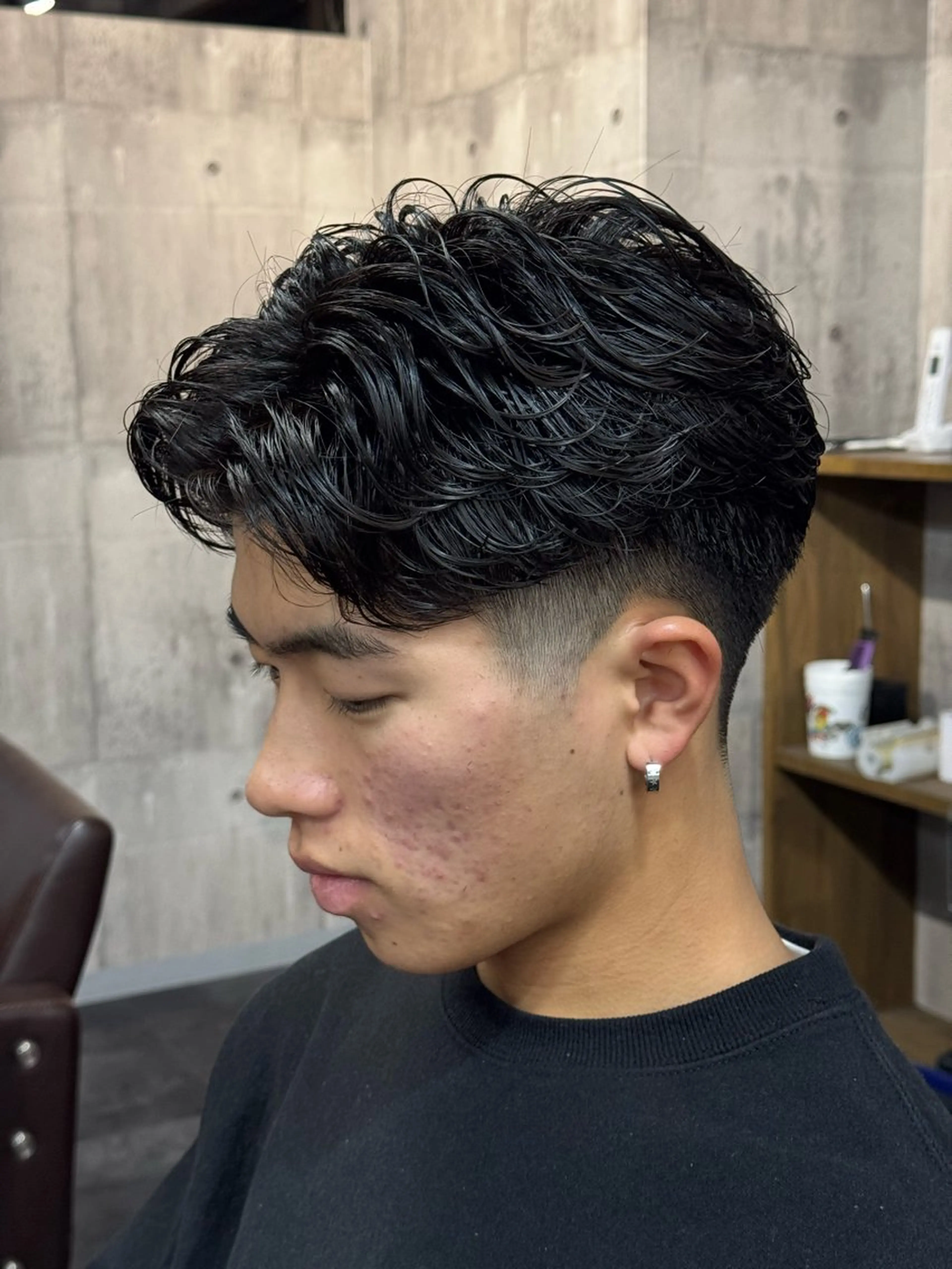 パーマ メンズ 川崎 健翔のヘアスタイル