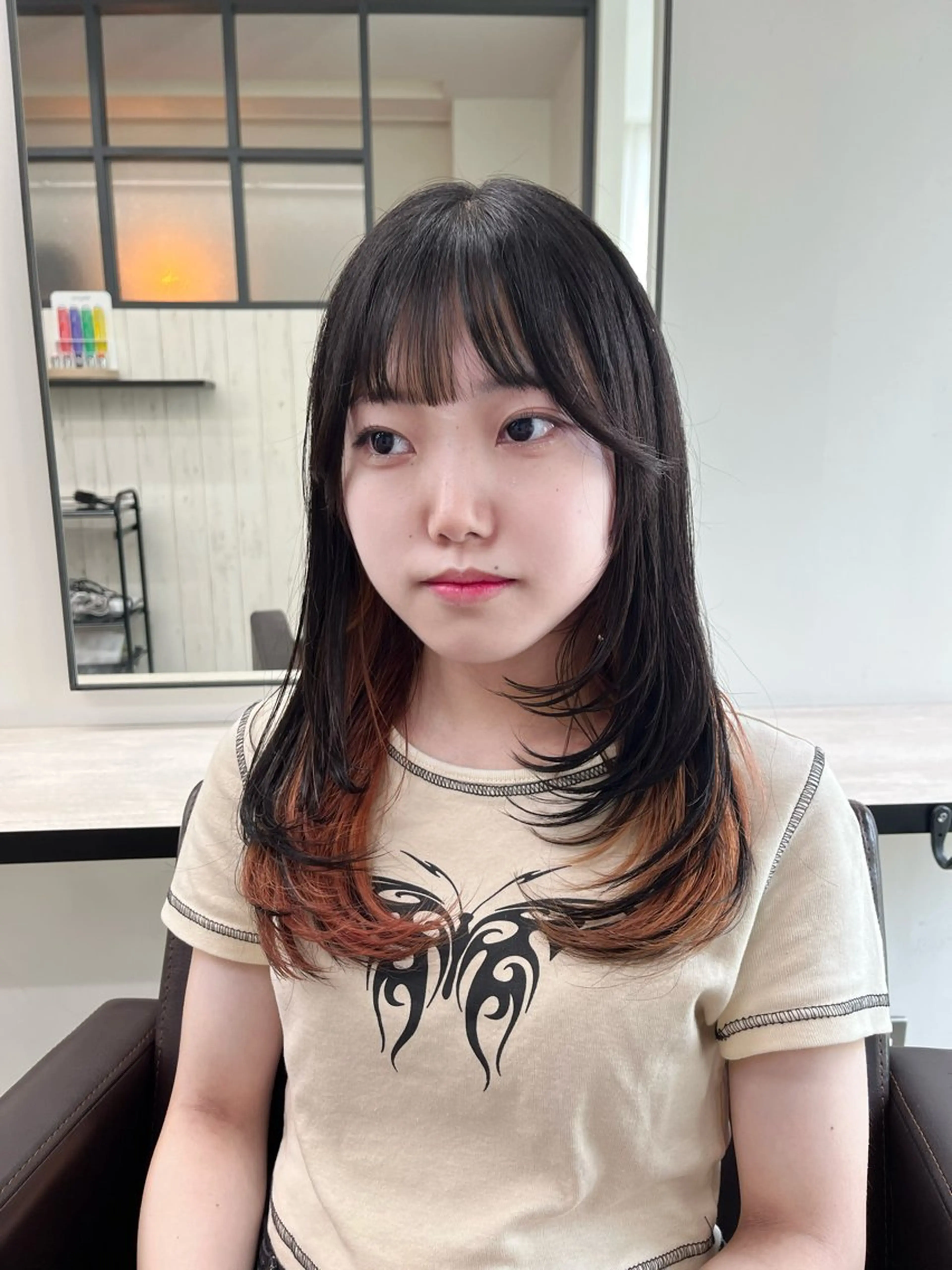 セミロング カラー ヘアアレンジ 髪質改善/ TECHIのヘアスタイル