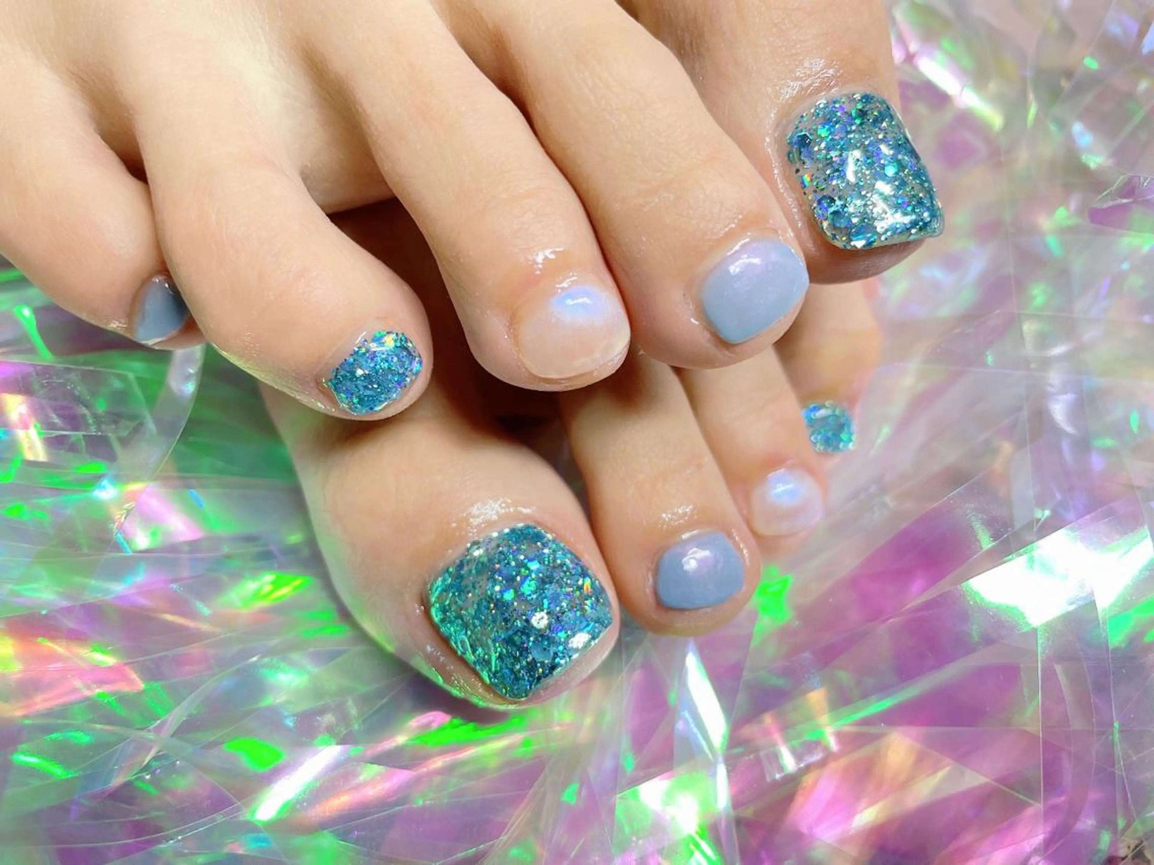 ネイル 23時まで❤︎韓国、 ワンホンネイルのネイルデザイン