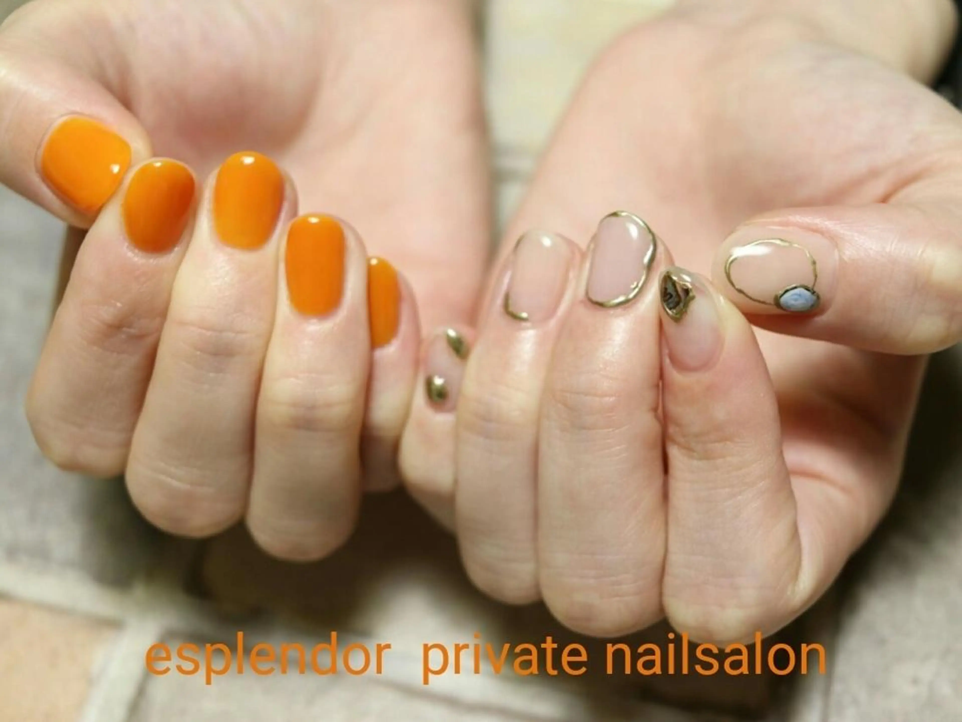 ネイル オレンジ esplendor  小野寺のネイルデザイン