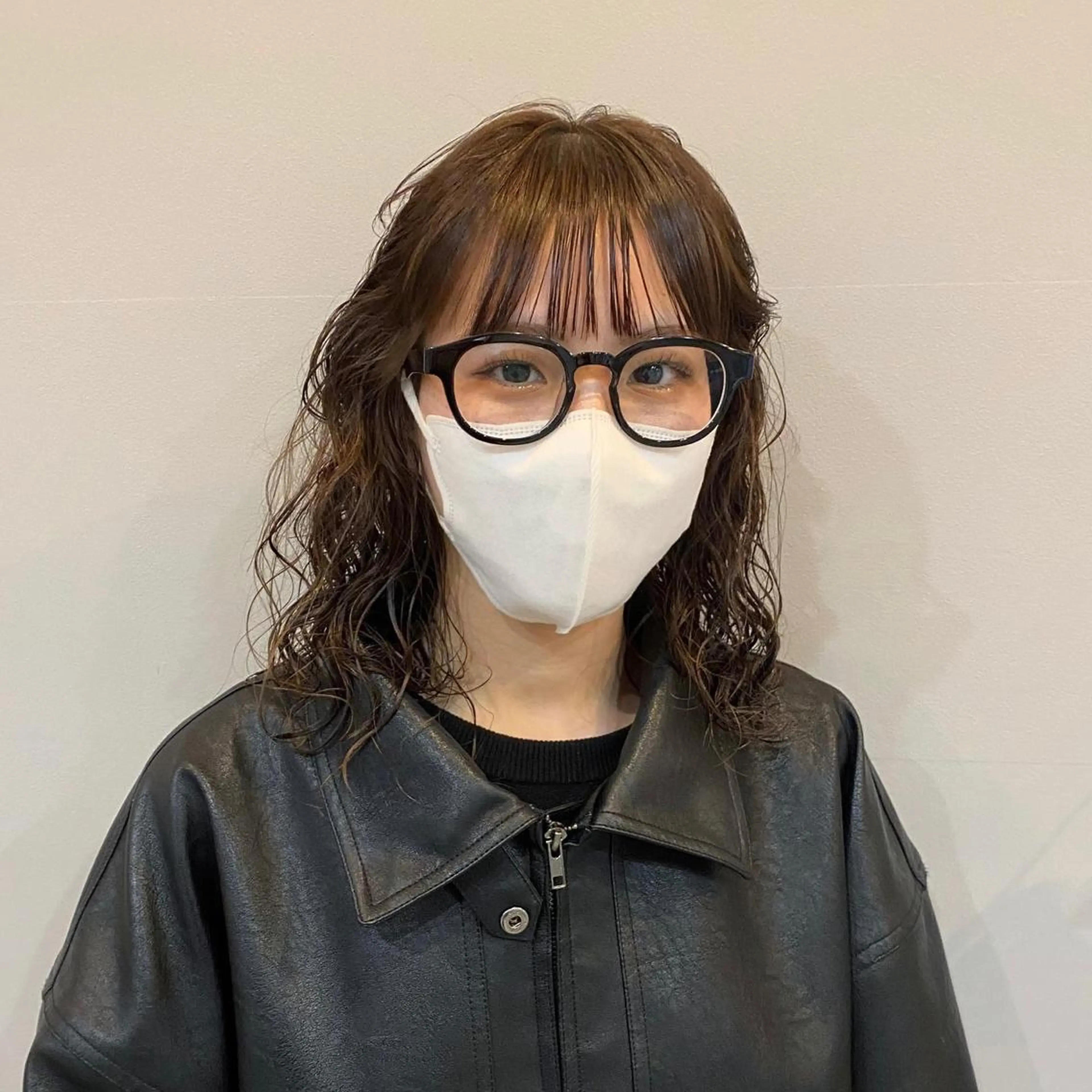 ミディアム ミディアムパーマ カット パーマ F-card所属・shiga mariaのヘアスタイル