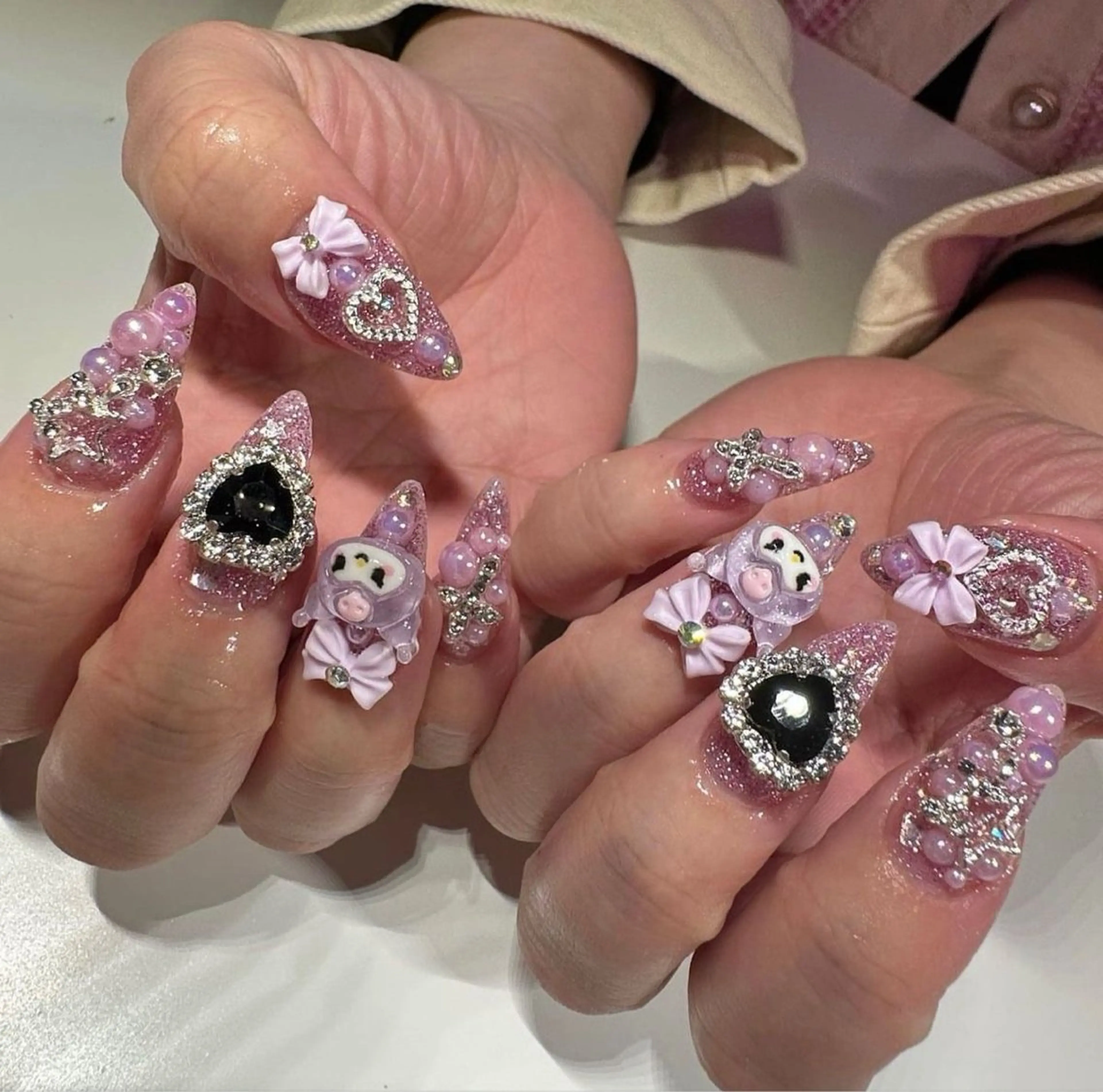 ネイル マグネットネイル ミラーネイル ネイルチップ 冬ネイル Lee Nailsのネイルデザイン