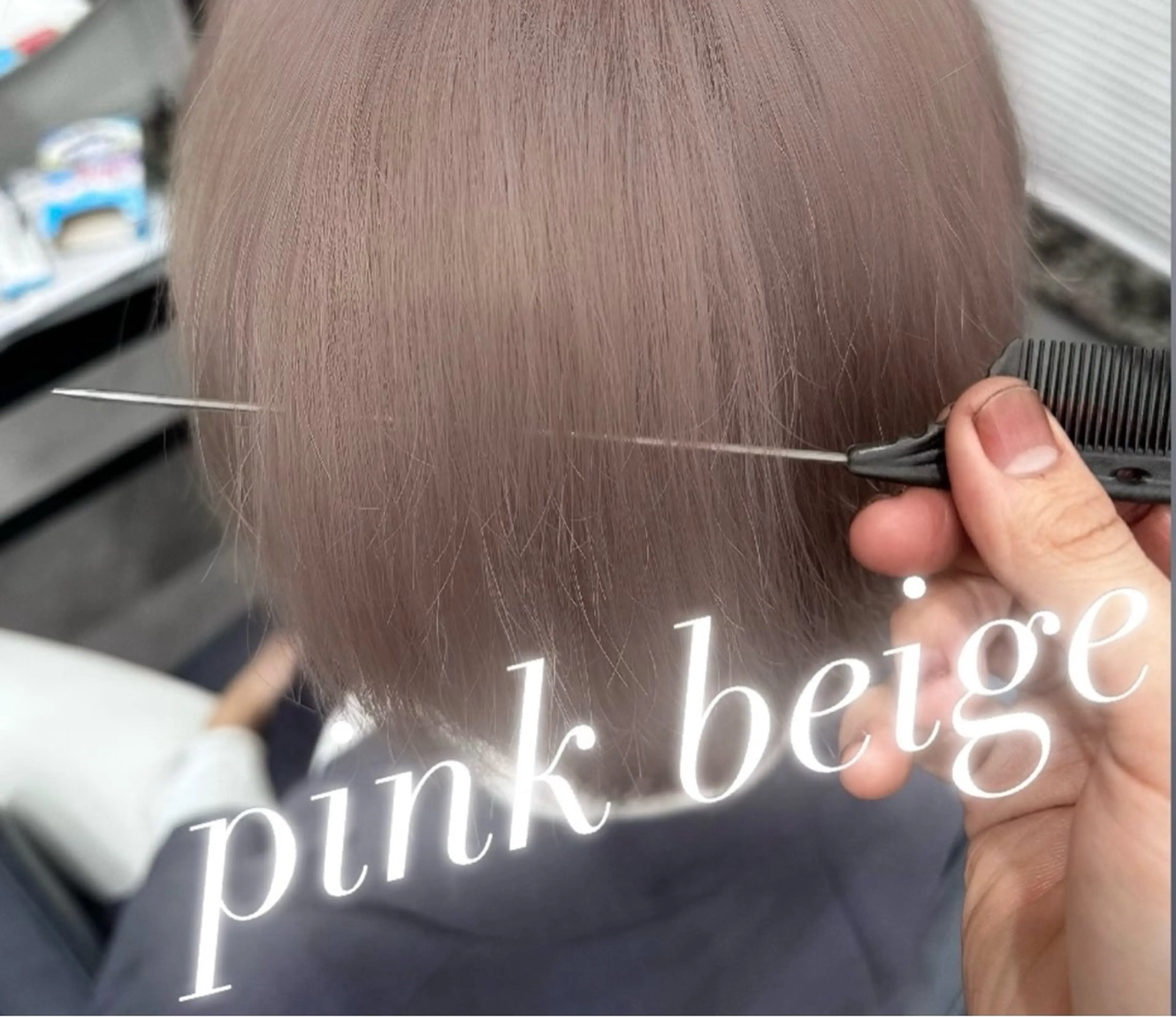 ショート カラー ベージュカラー ブリーチ 透明感カラー ピンクカラー ピンクベージュ ヘアカラー ブリーチカラー/ 透明感カラー/竜希のヘアスタイル