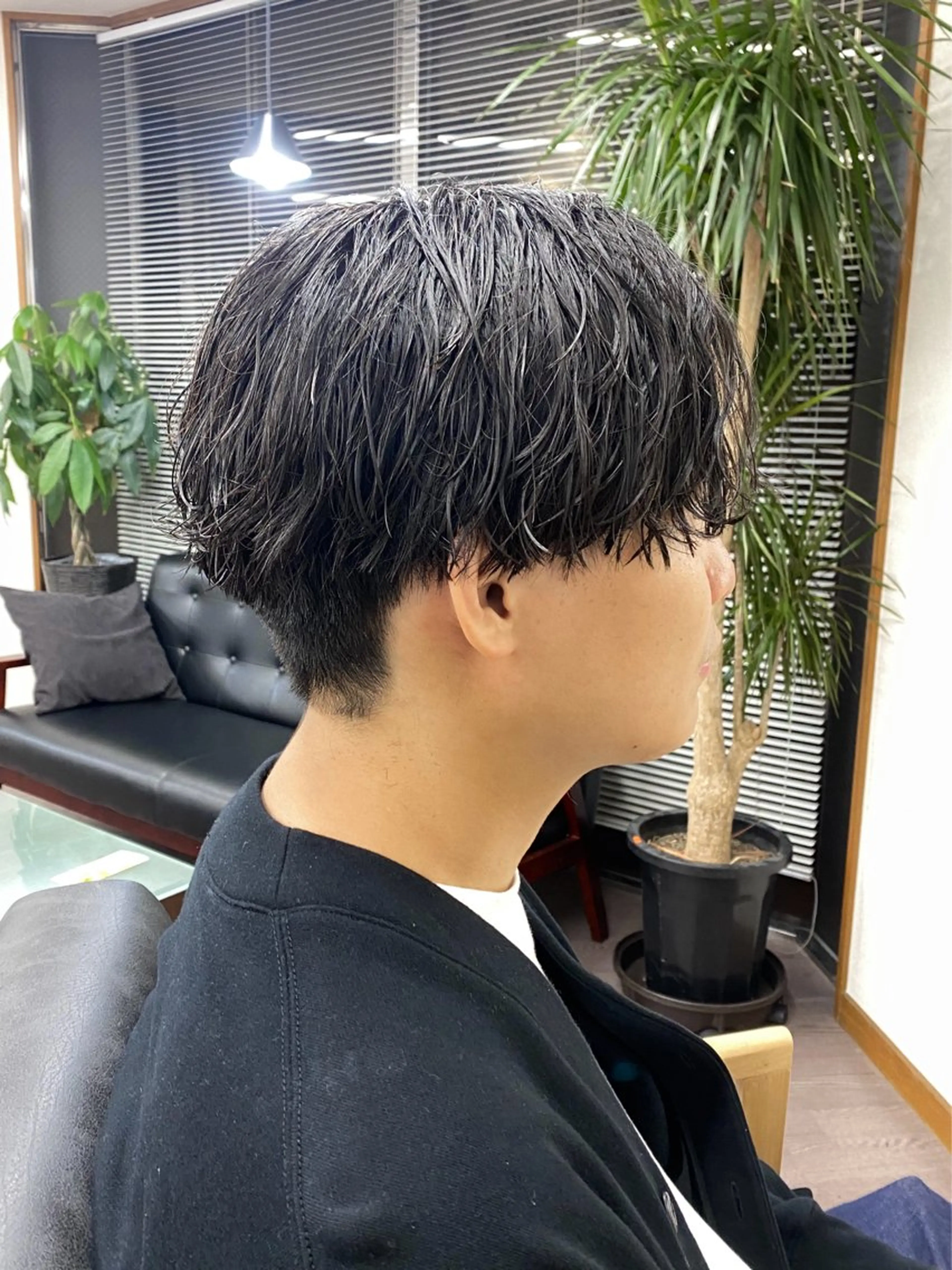 ショート パーマ メンズ こもり なおやのヘアスタイル