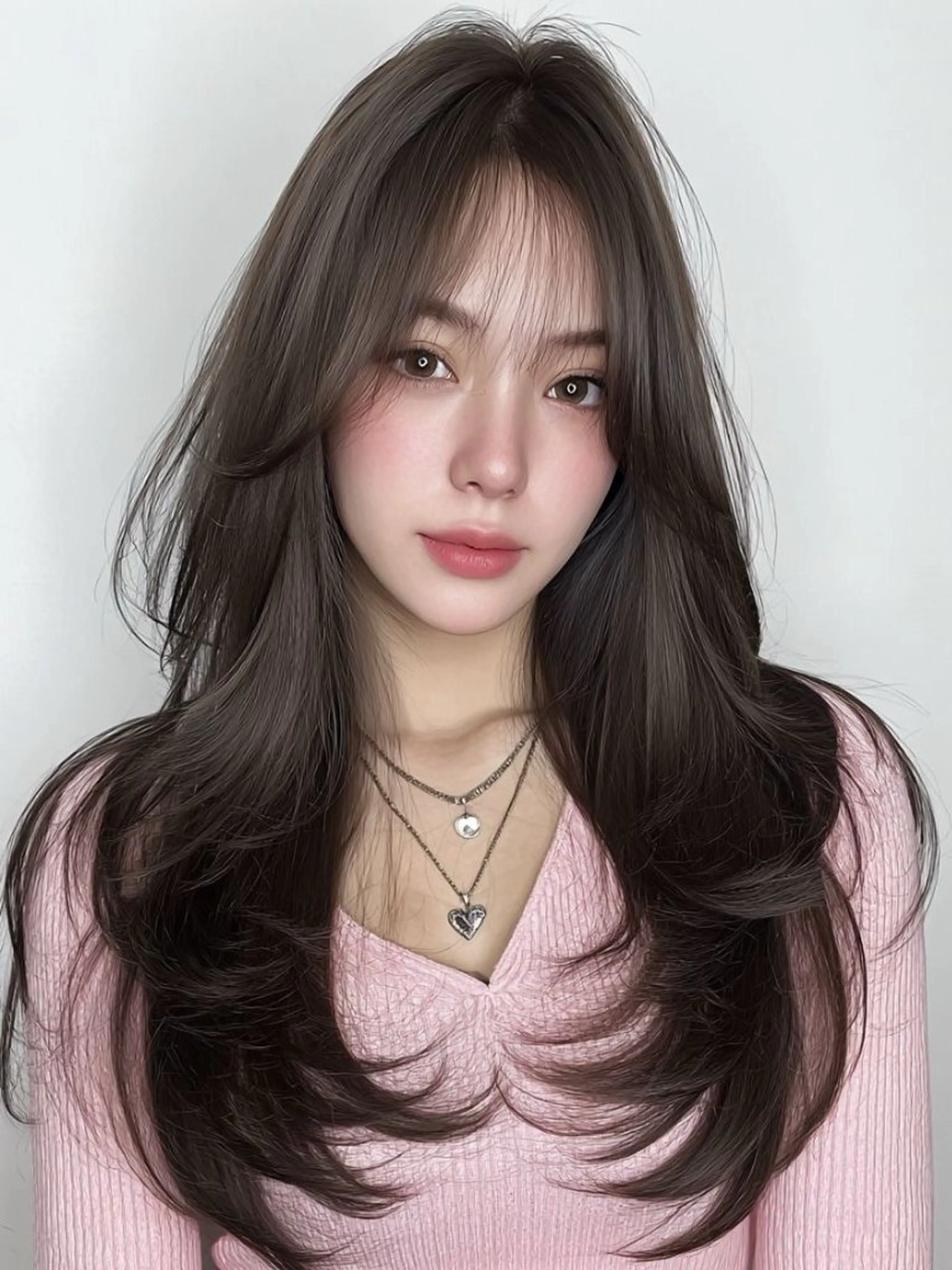 ロング カラー カット ヘアカラー トリートメント 🪡韓国レイヤー /髪質改善/菊池🪡のヘアスタイル