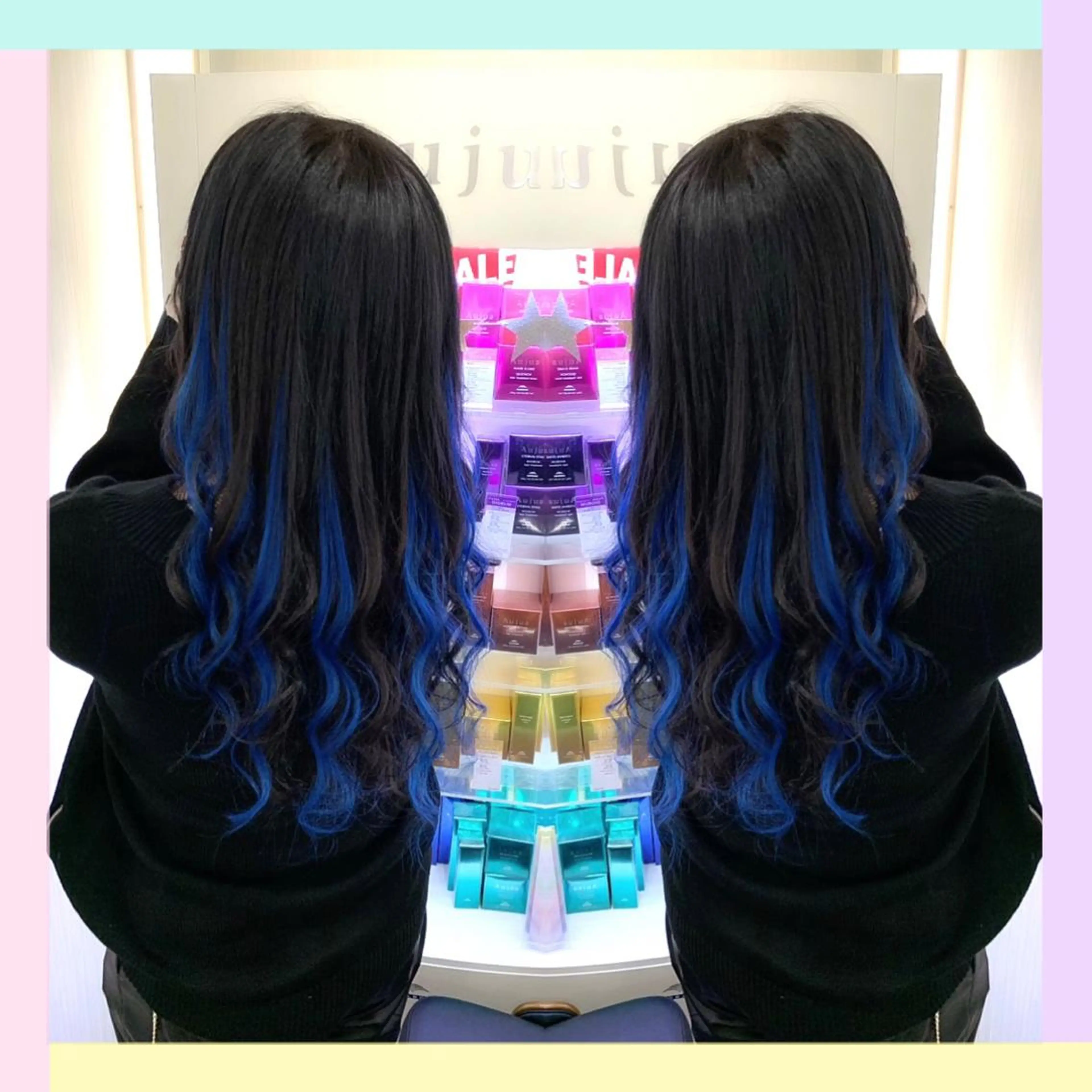 ロング カラー カット ヘアカラー エクステ れん/ハイトーン /エクステ/韓国風のヘアスタイル