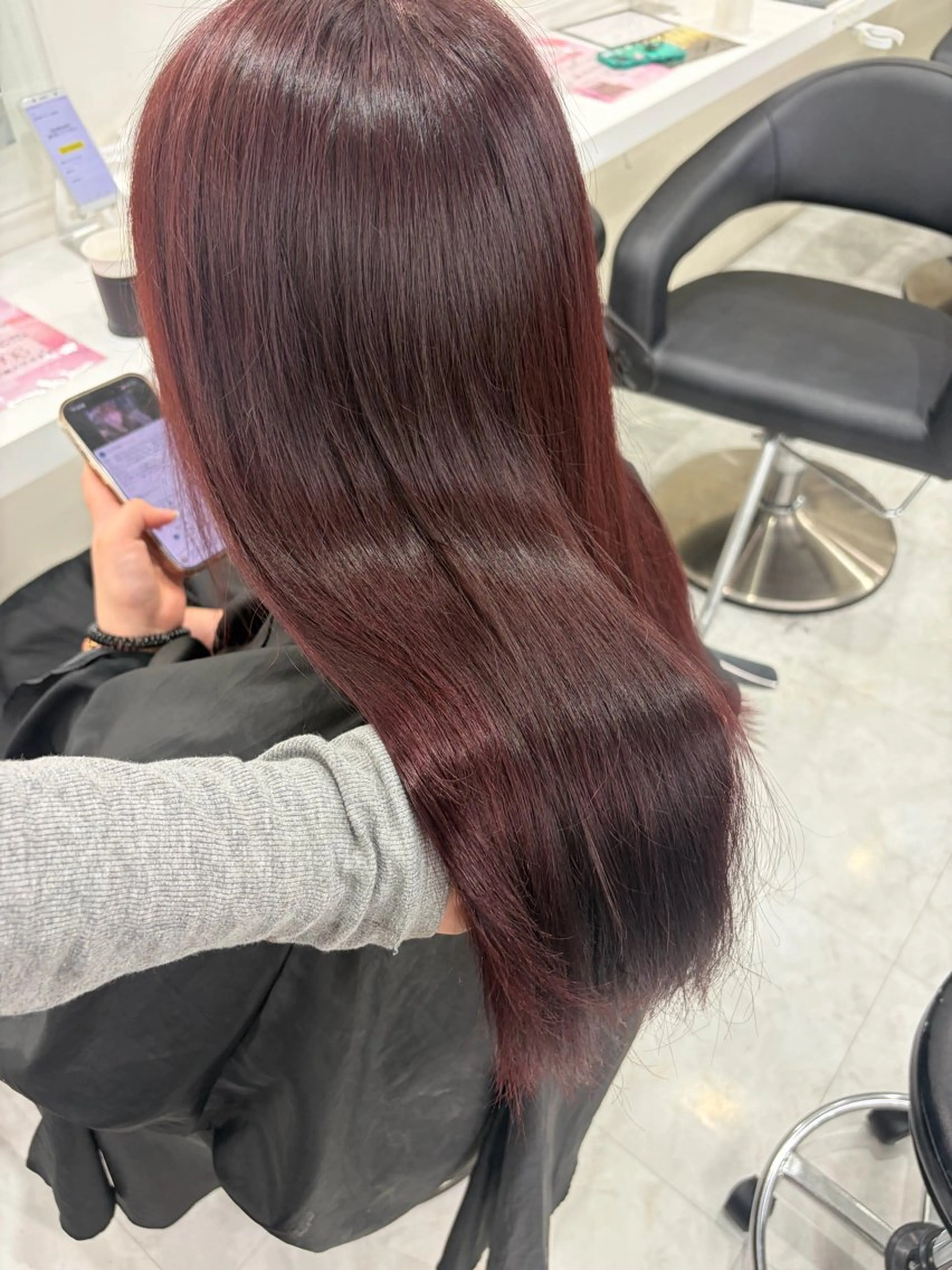 ロング カラー カット ヘアカラー 韓国トレンドヘア🤍 Chima🤍のヘアスタイル