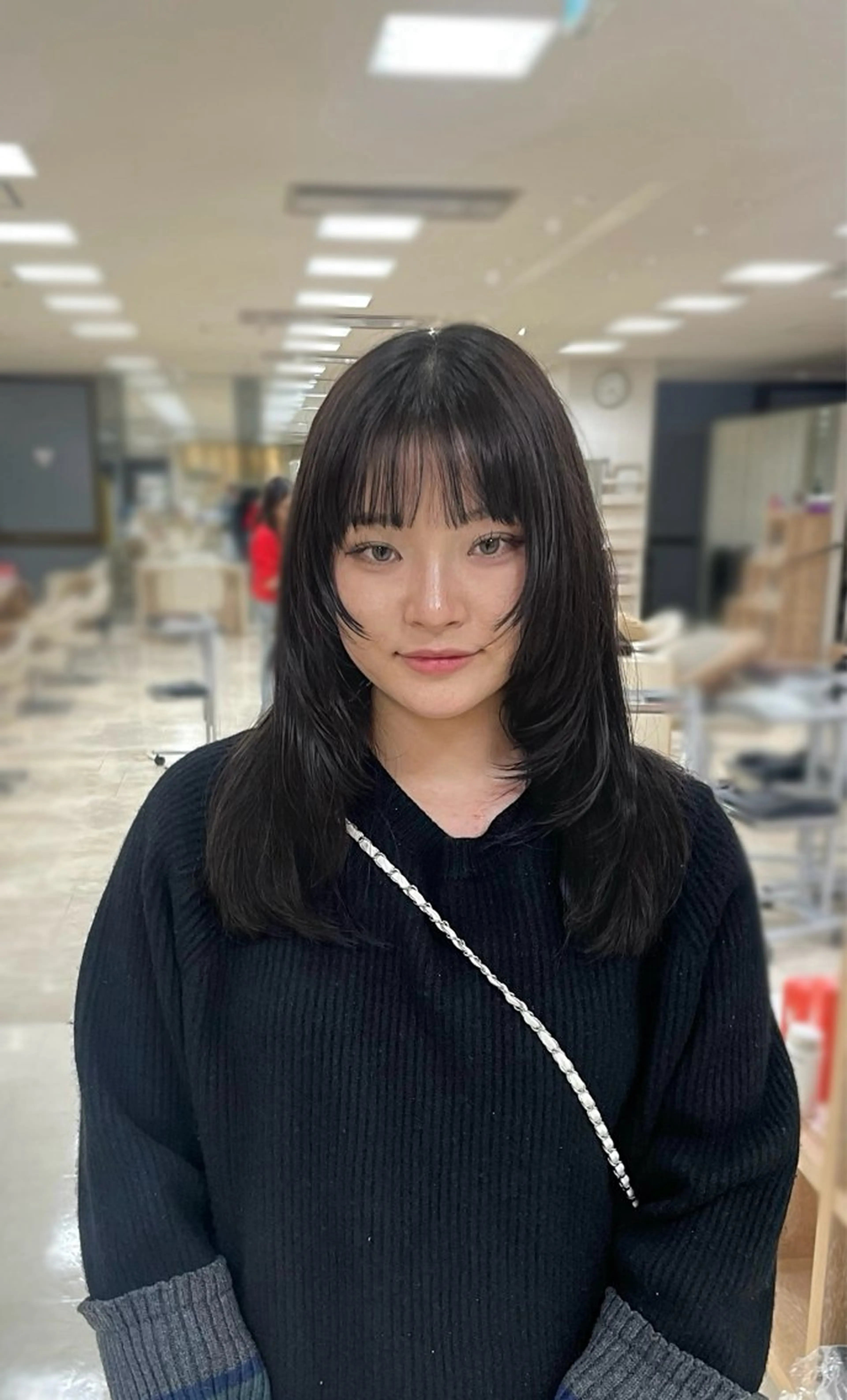 ロング シャドウパーマ／骨格 矯正カット　トモキのヘアスタイル