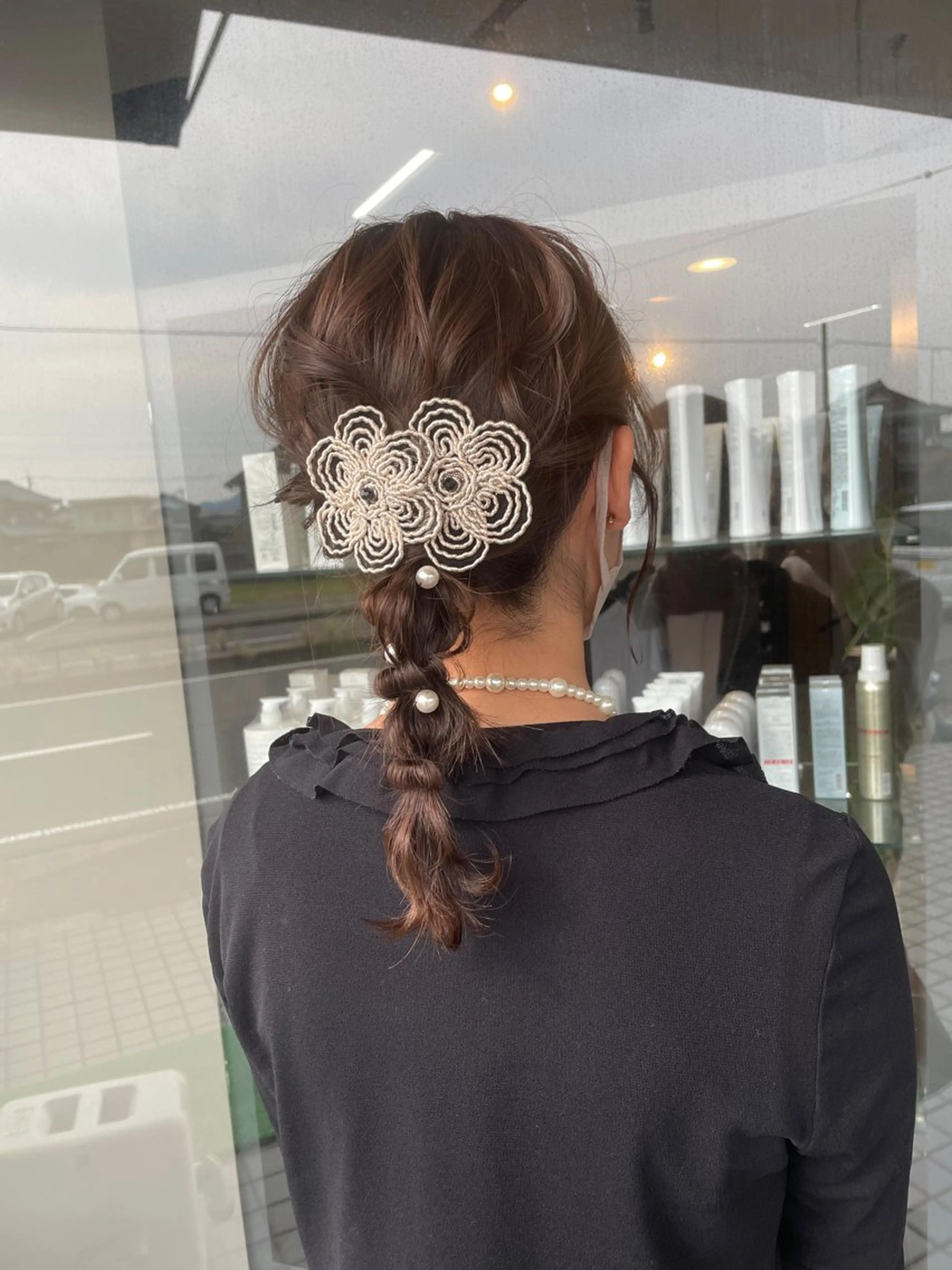 ミディアム ヘアアレンジ マキノ キョウカのヘアスタイル
