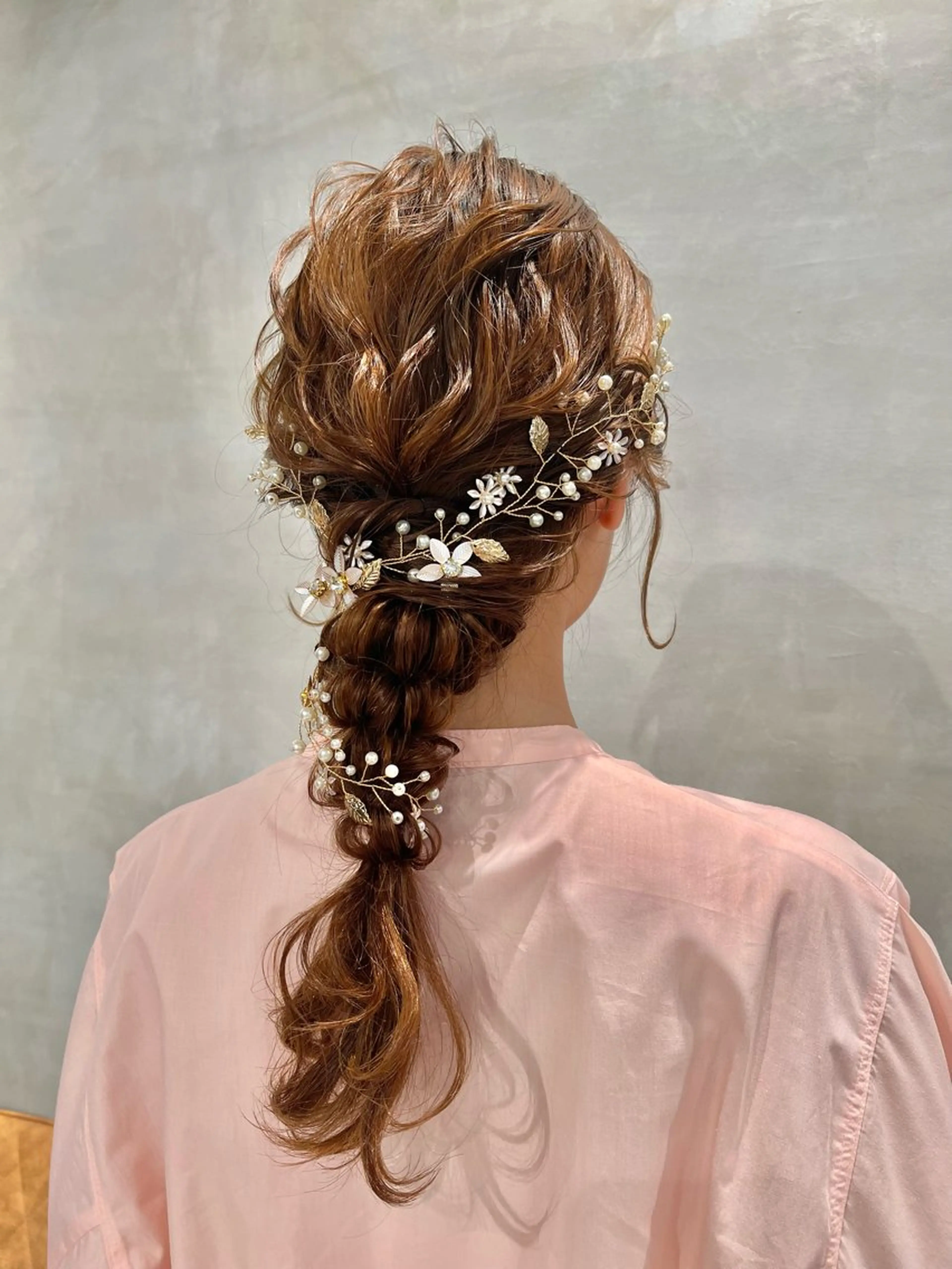 ヘアアレンジ ポニーテール 結婚式・ブライダル 卒業式のヘアスタイル ヘアセット charm《銀座》 ヘアセット/縮毛矯正のヘアスタイル