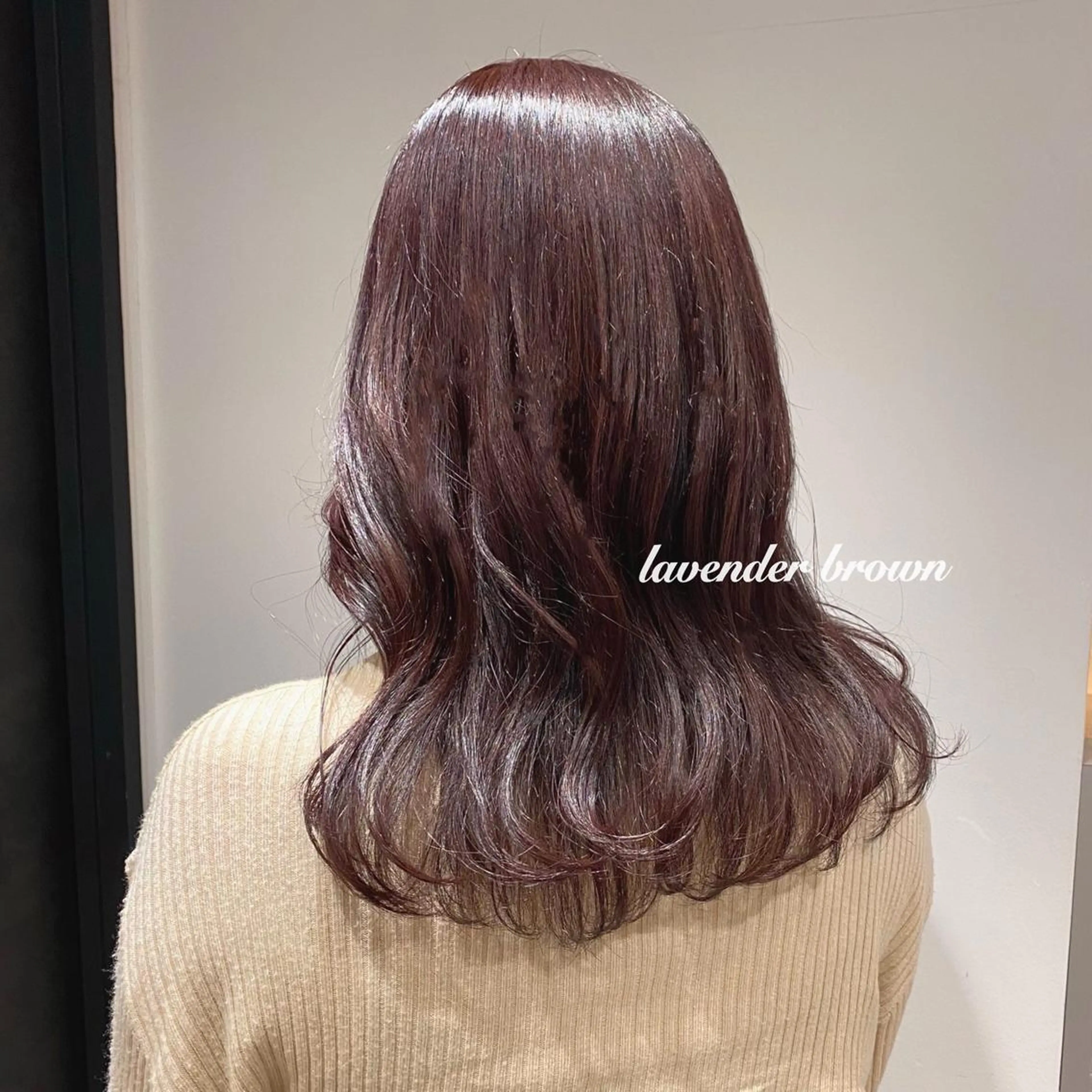 ロング カラー ヘアアレンジ ラベンダーカラー 新宿⌇韓国風ヘア ⌇透明感カラーのヘアスタイル