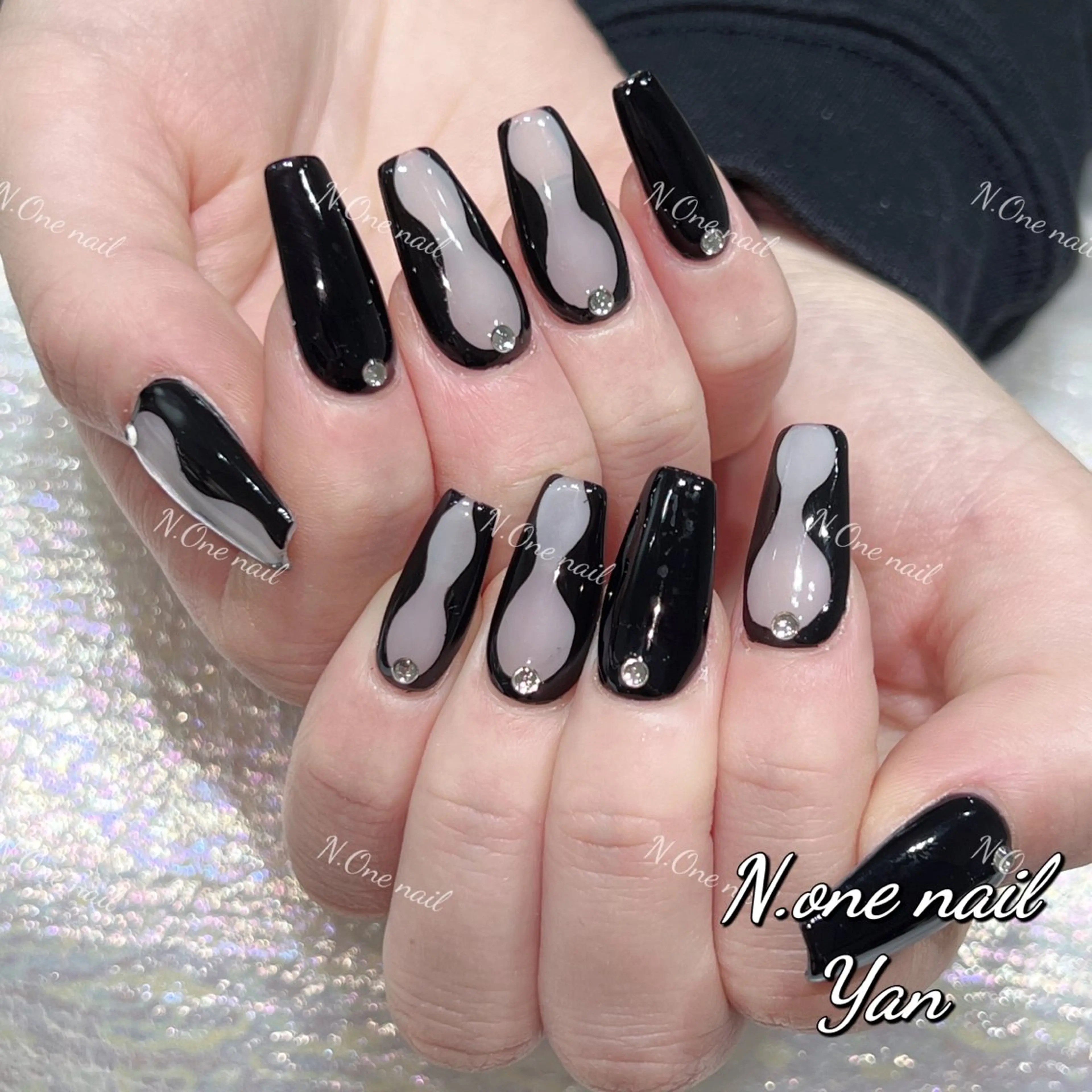 ネイル 長いだし/スカルプ/ パラシェルN.oneのネイルデザイン