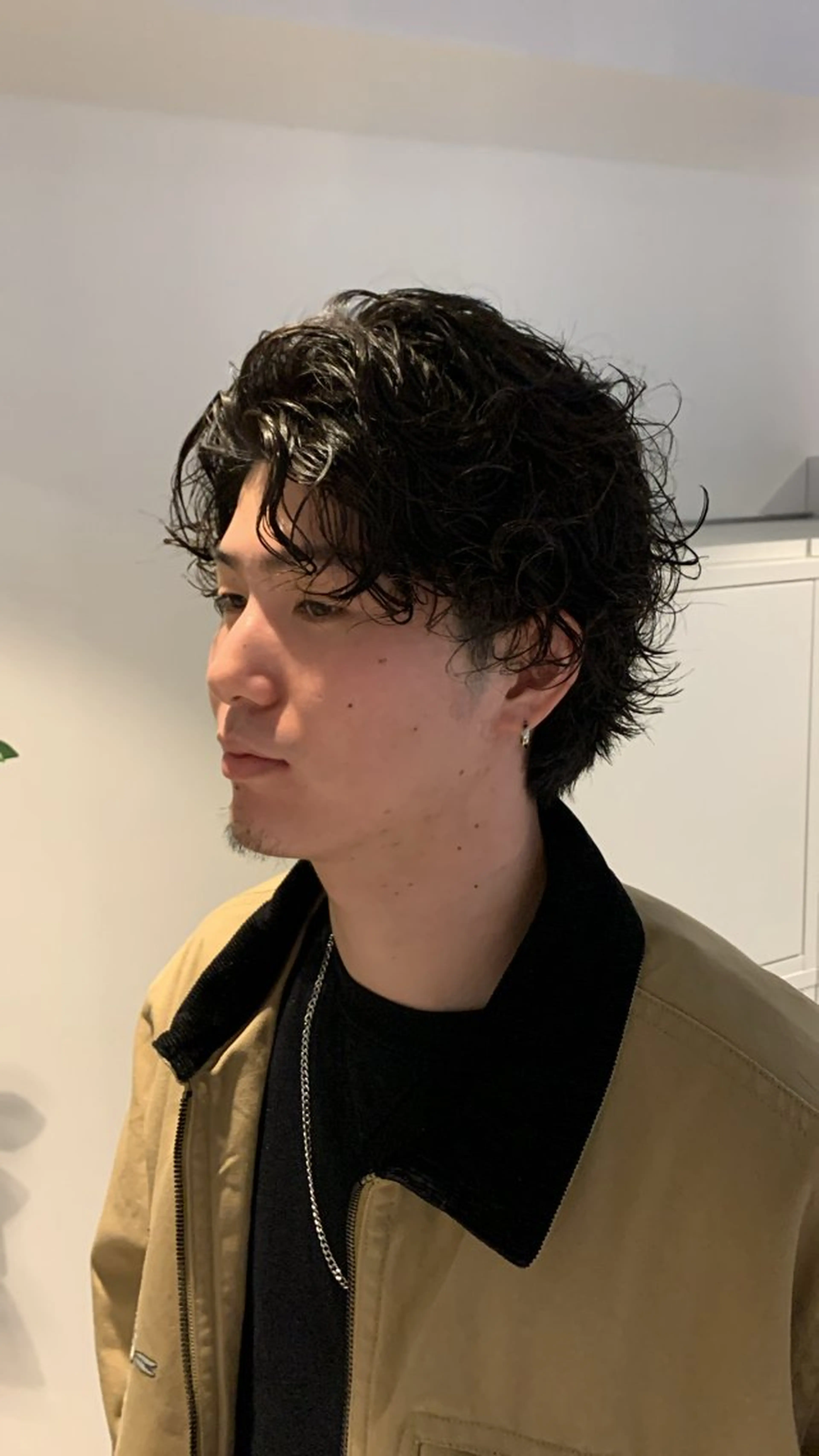 ミディアム カット パーマ 大人男髪/メンズ パーマ/hiroのヘアスタイル