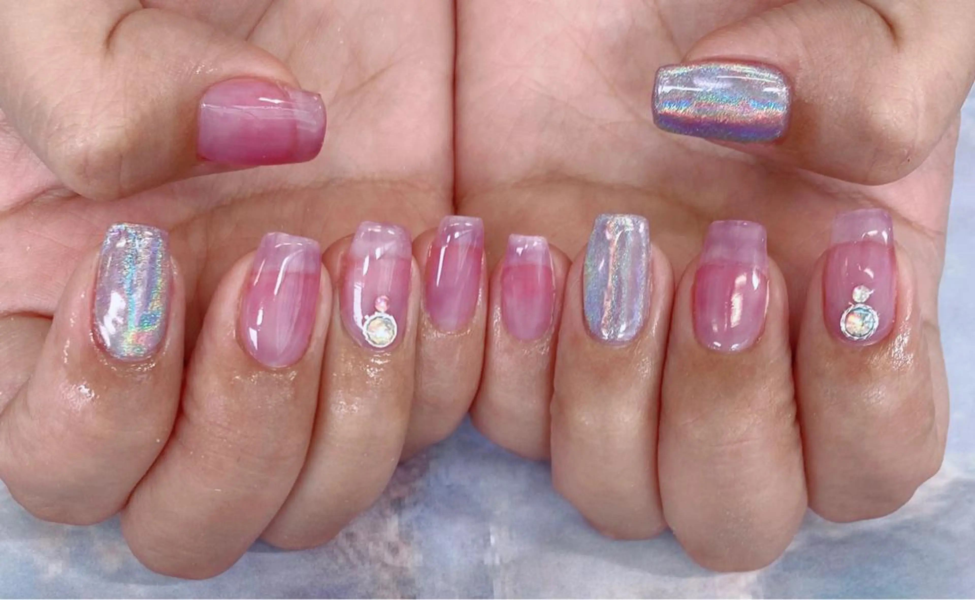 ネイル ミラーネイル 🌻ひまり🌻 ネイルのネイルデザイン