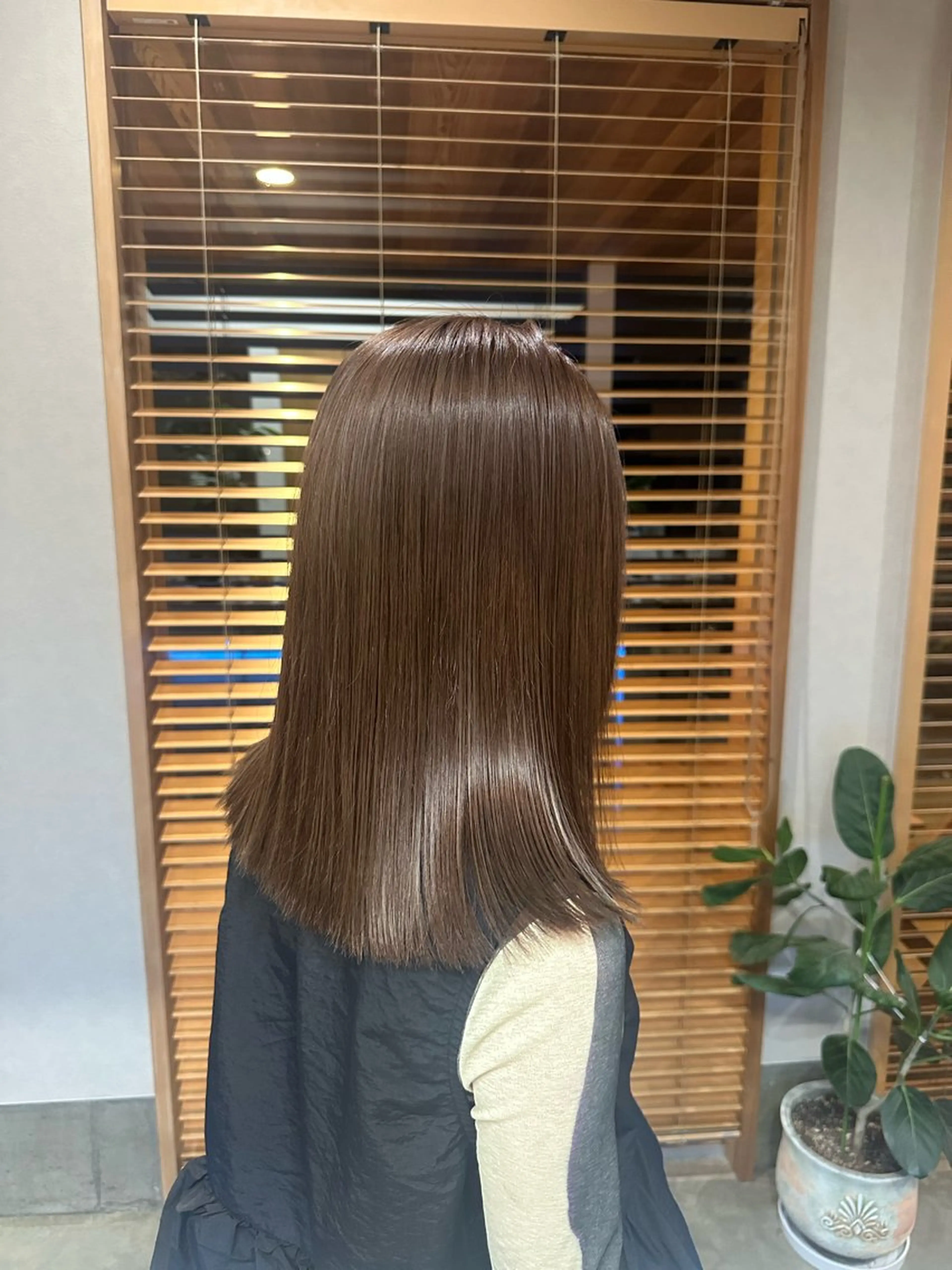 ミディアム ヘアカラー 大石 楓のヘアスタイル
