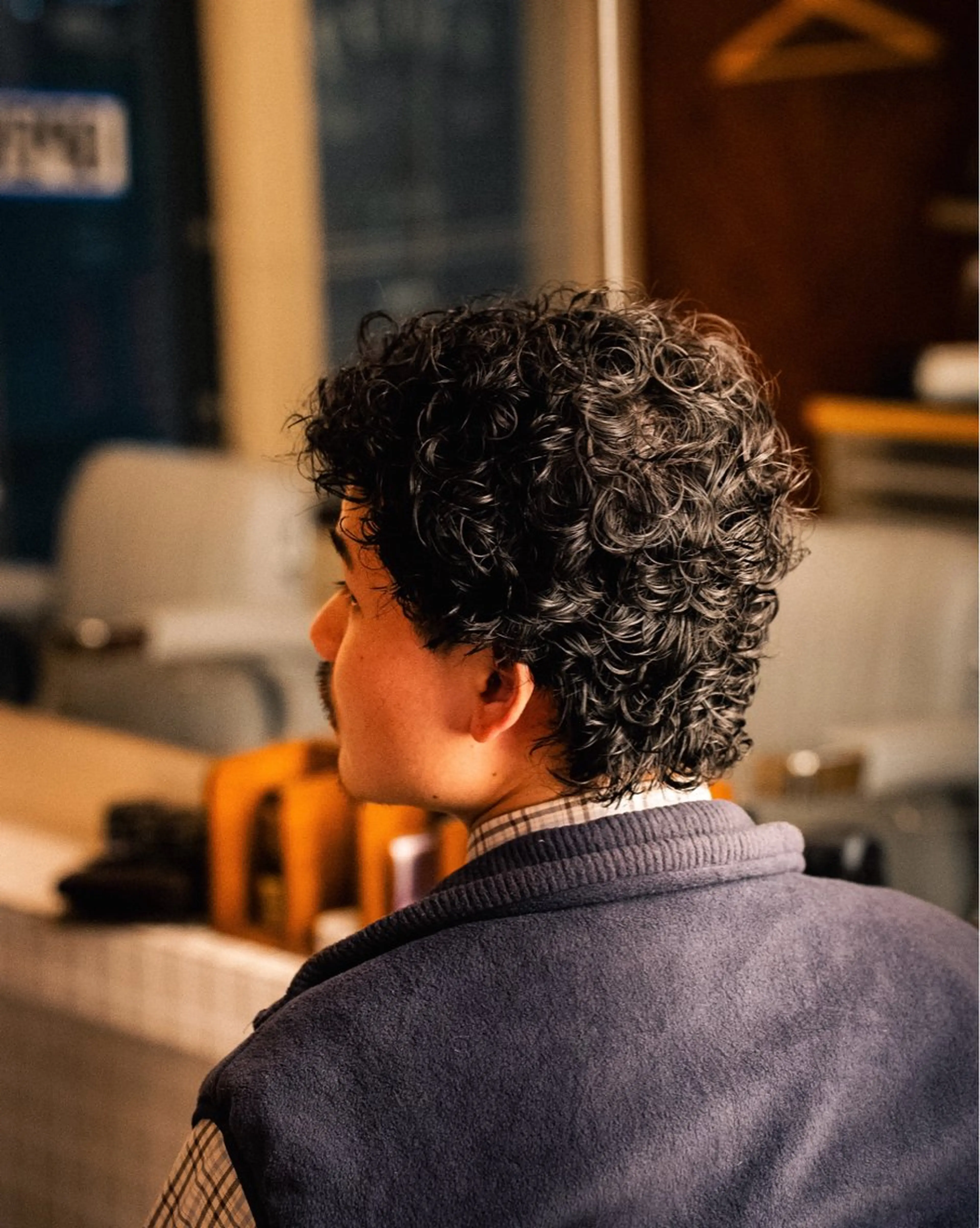 ミディアム カラー パーマ メンズ カット パーマ 🔗メンズサロン🔗 Kieのヘアスタイル