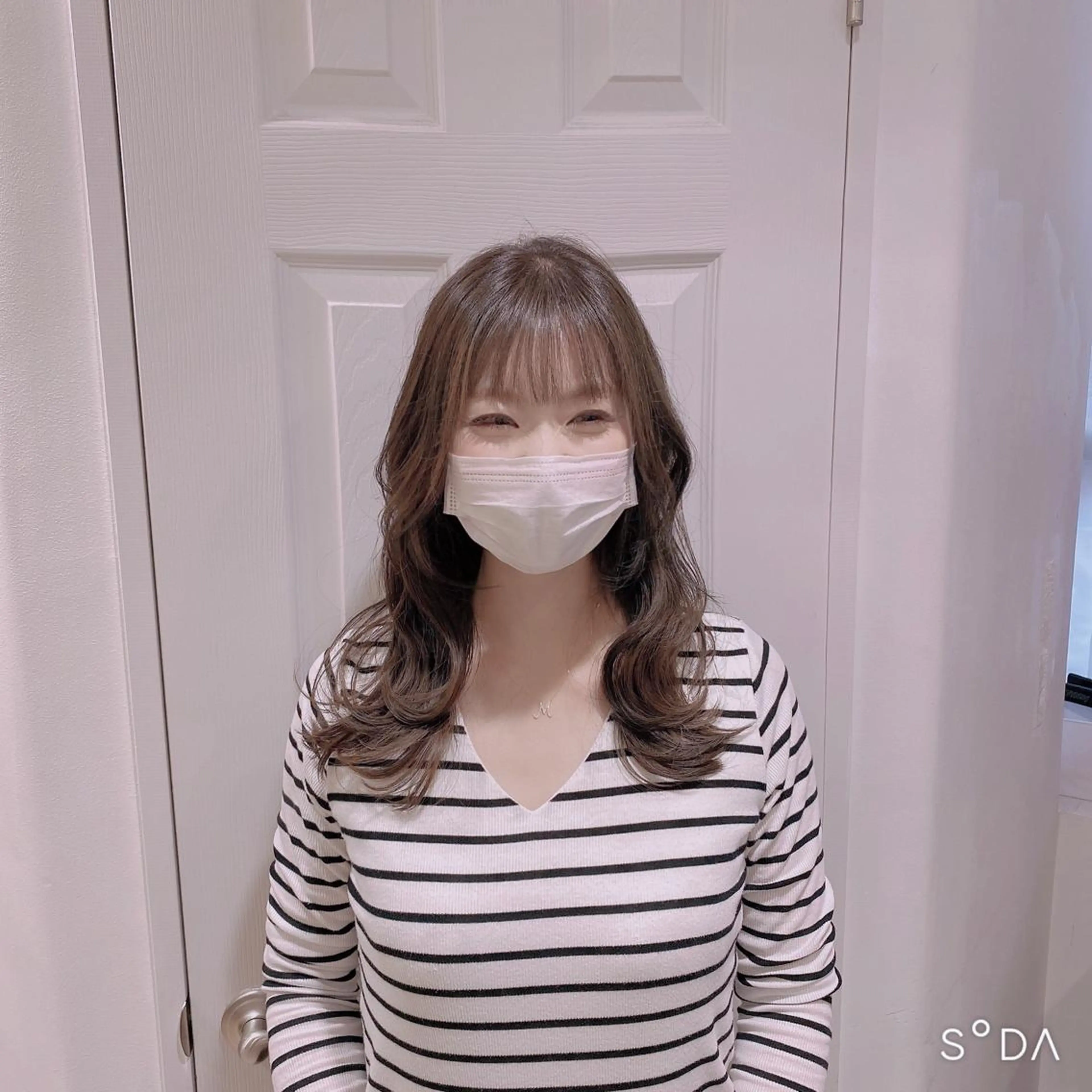 ミディアム カット ヘアカラー トリートメント パーソナルカラー lapiax阿部のヘアスタイル