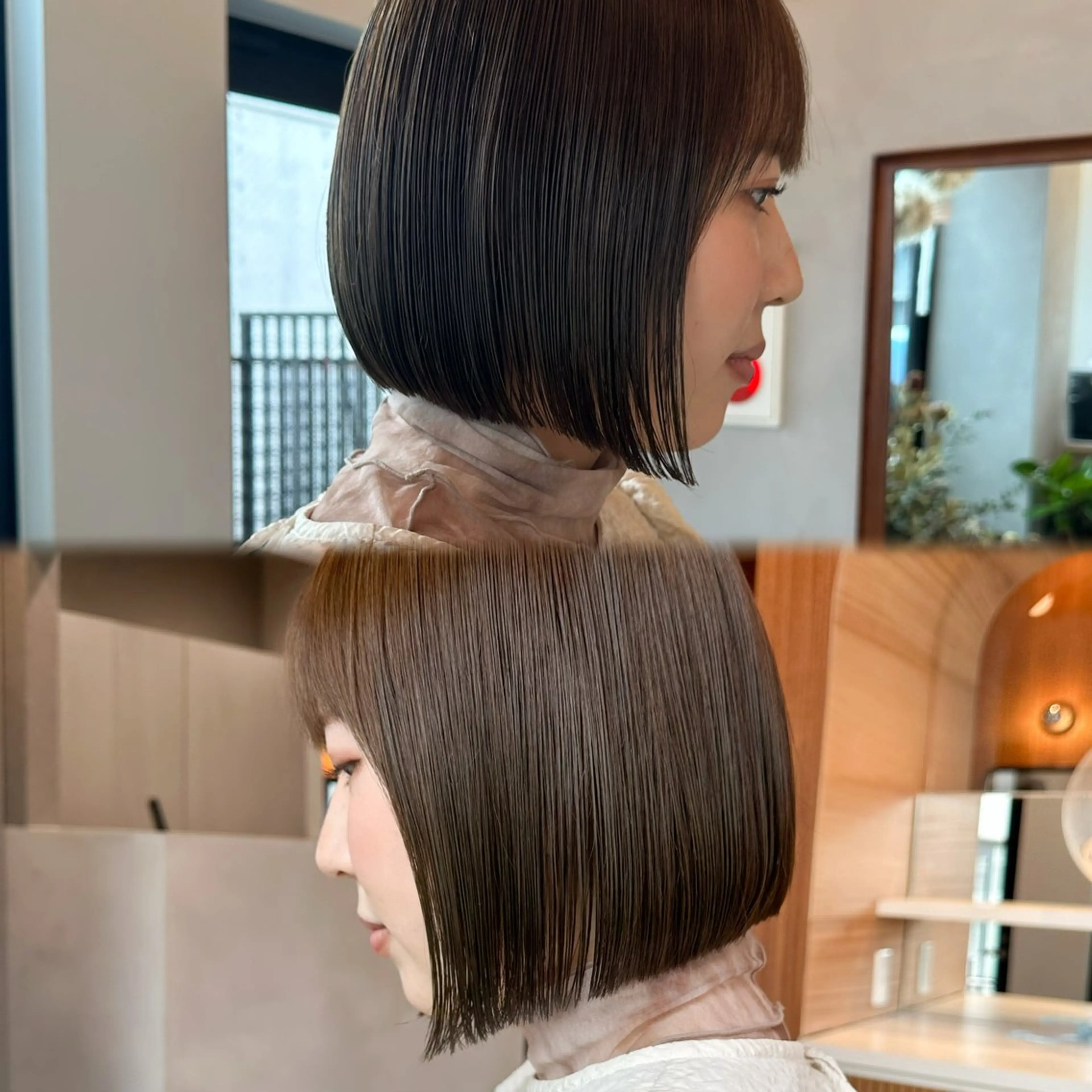 ミディアム カット 縮毛矯正 トリートメント ボブ　フレンチボブ/ レイヤー縮毛Yukiのヘアスタイル