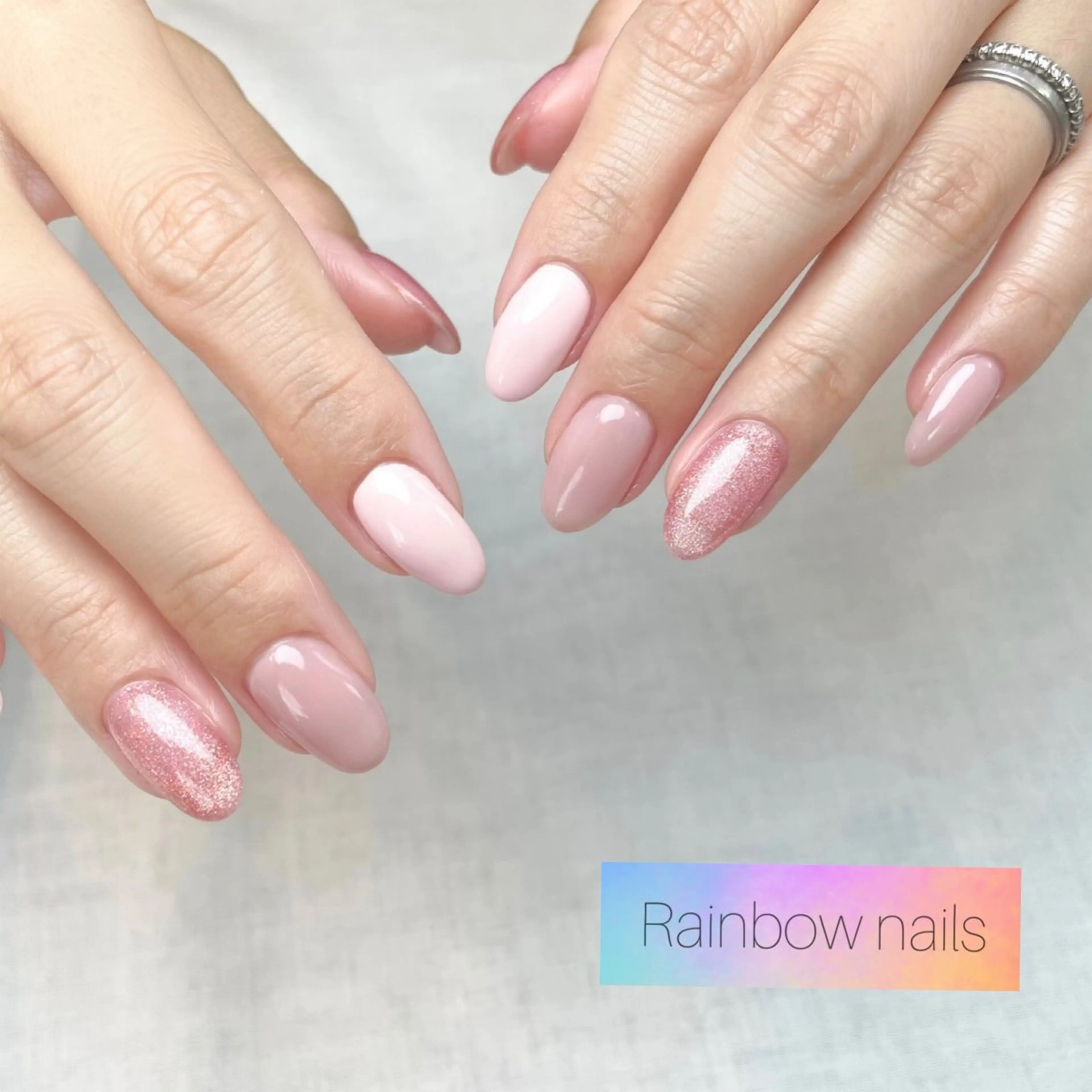 ネイル Rainbow nailsくろちゃんのネイルデザイン