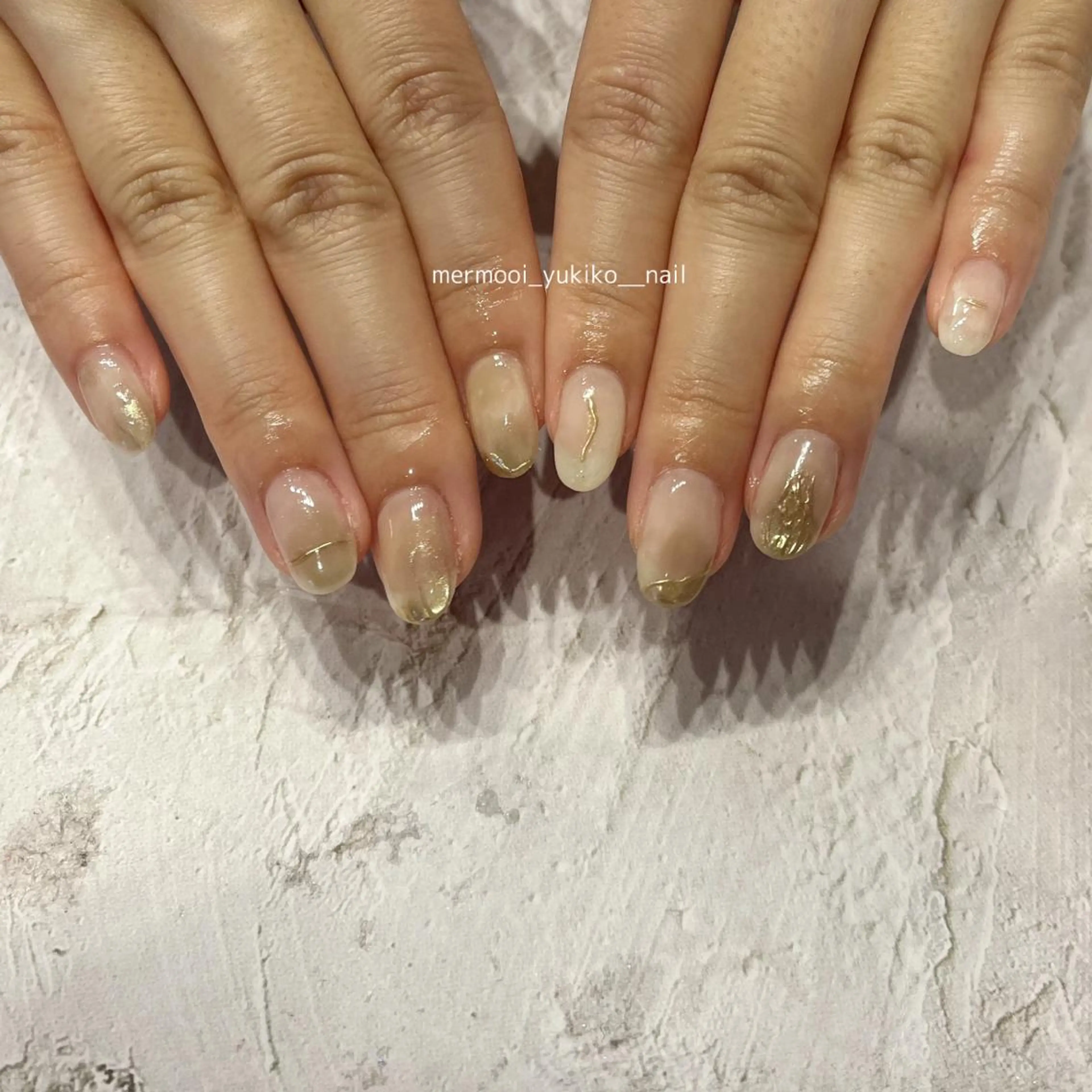 ネイル アートネイル フレンチネイル ミラーネイル ニュアンスネイル オフィスネイル ハンドネイル mermooi所属・melumooi nailのネイルデザイン