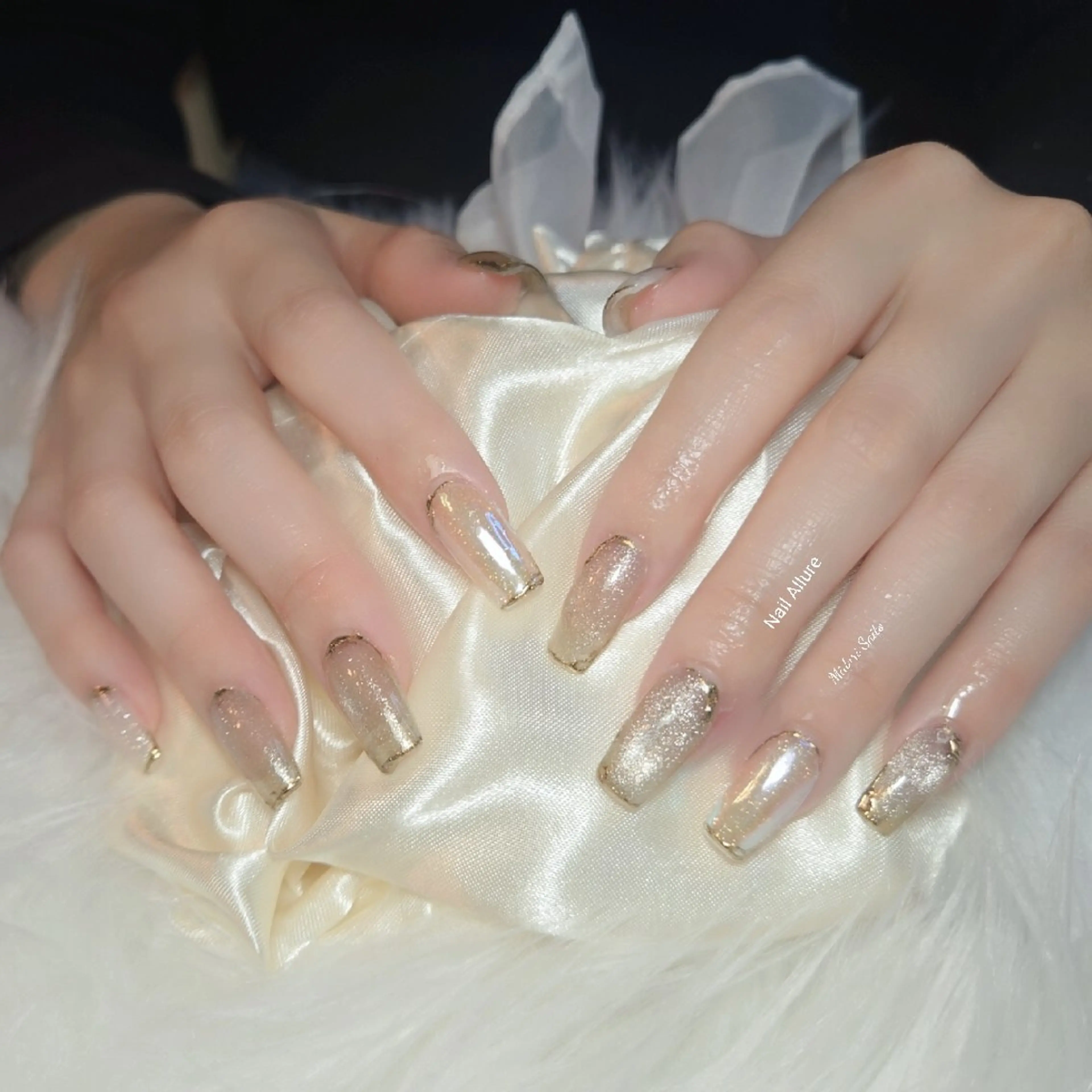 ネイル 長さ出し ジェルネイル ニュアンスネイル スカルプネイル Nail Allure(ネイル アルーア)所属・Nail Allureのネイルデザイン