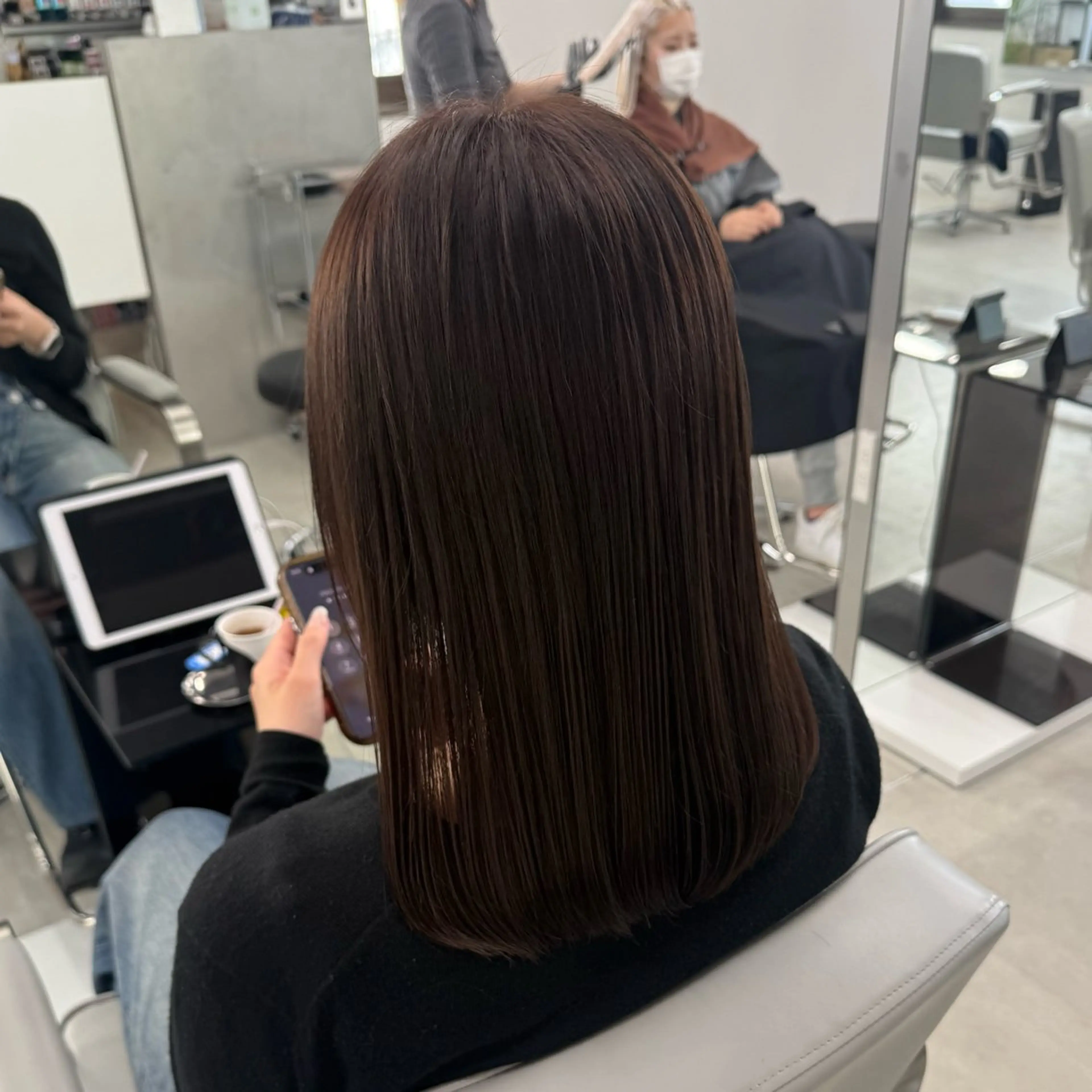 ミディアム カラー ブラウンカラー カット ヘアカラー トリートメント 中明度カラー/ ベージュ/noaのヘアスタイル