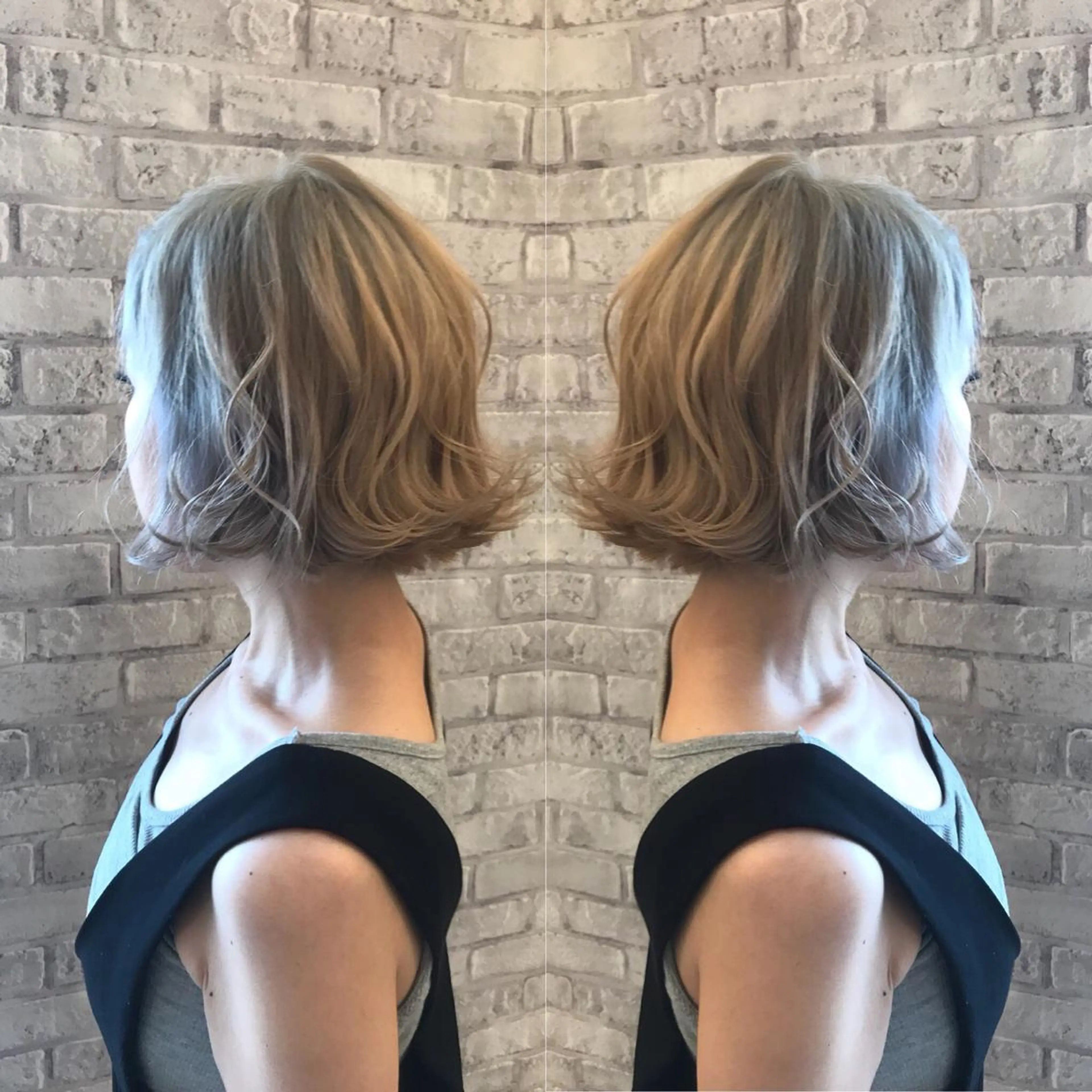 カラー ミディアム ヘアカラー トリートメント ヘアセット EARTH 越谷店のヘアスタイル