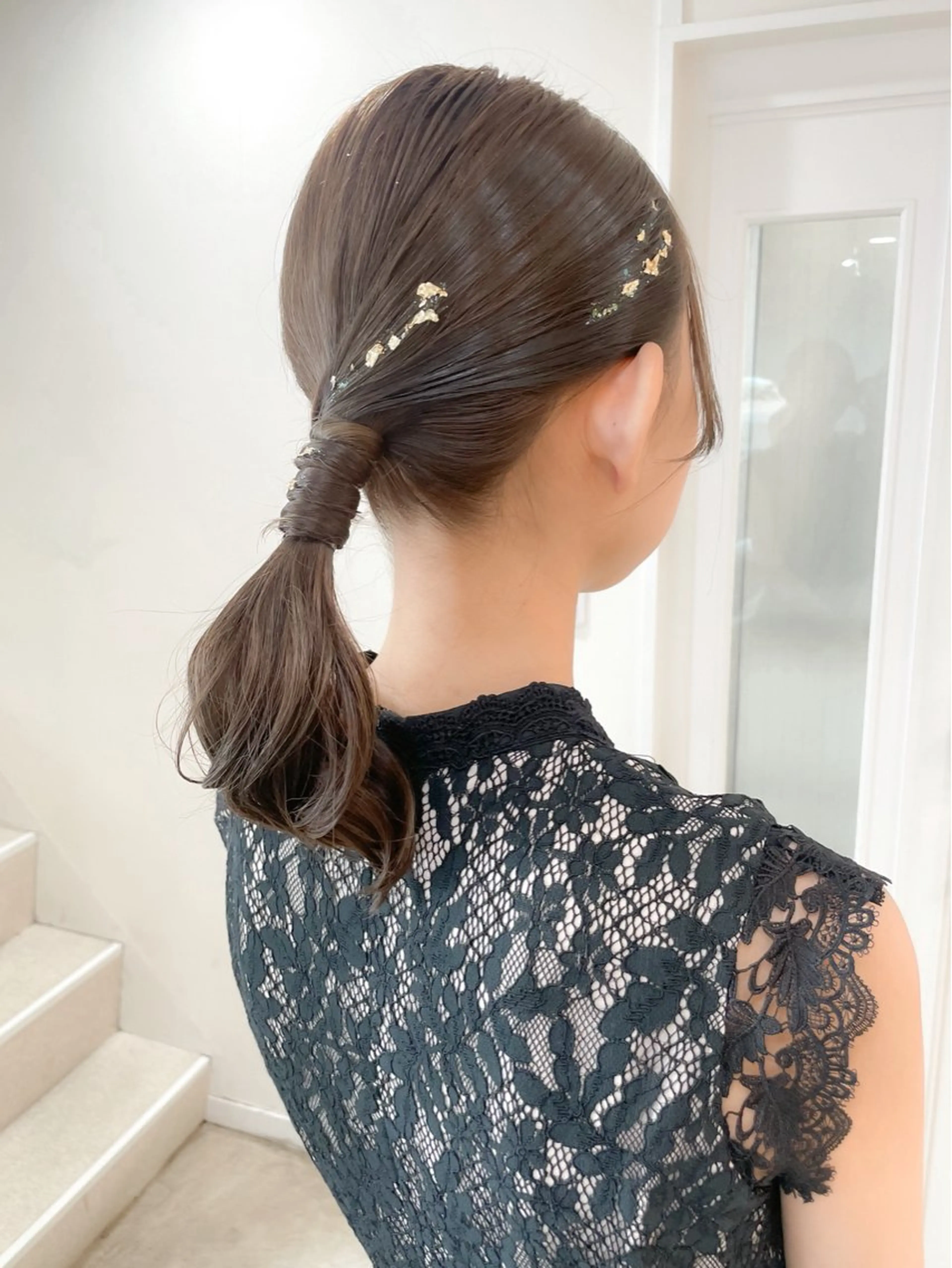 ヘアアレンジ ボブ ヘアセット ミディアム/顔周り/ ベージュ🌼mayuのヘアスタイル