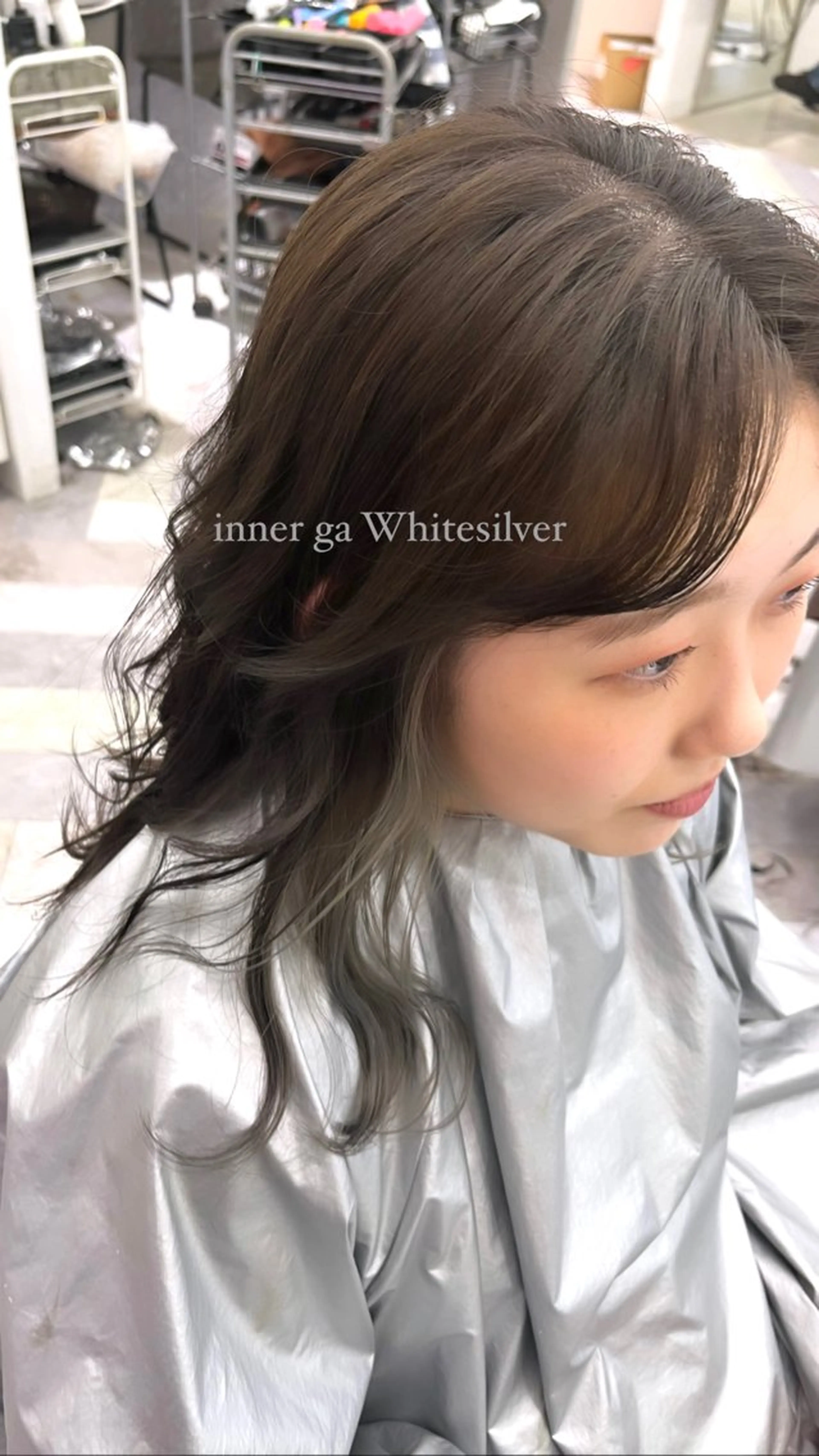 セミロング カラー ヘアカラー トリートメント 《店長》欧米風/デ ザインNO.1/雅のヘアスタイル