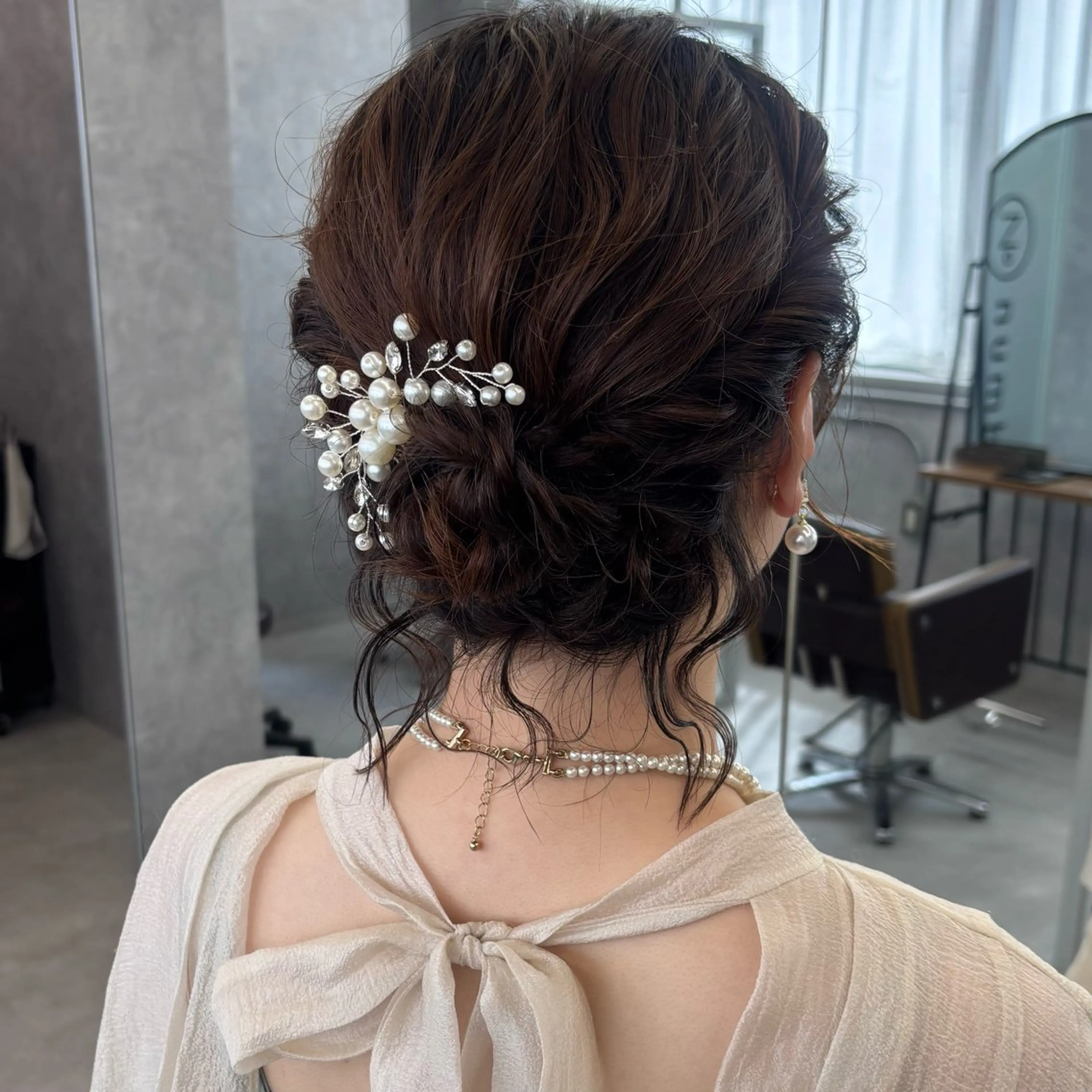 ミディアム ヘアアレンジ ヘアセット NUMBER_ ユイナのヘアスタイル