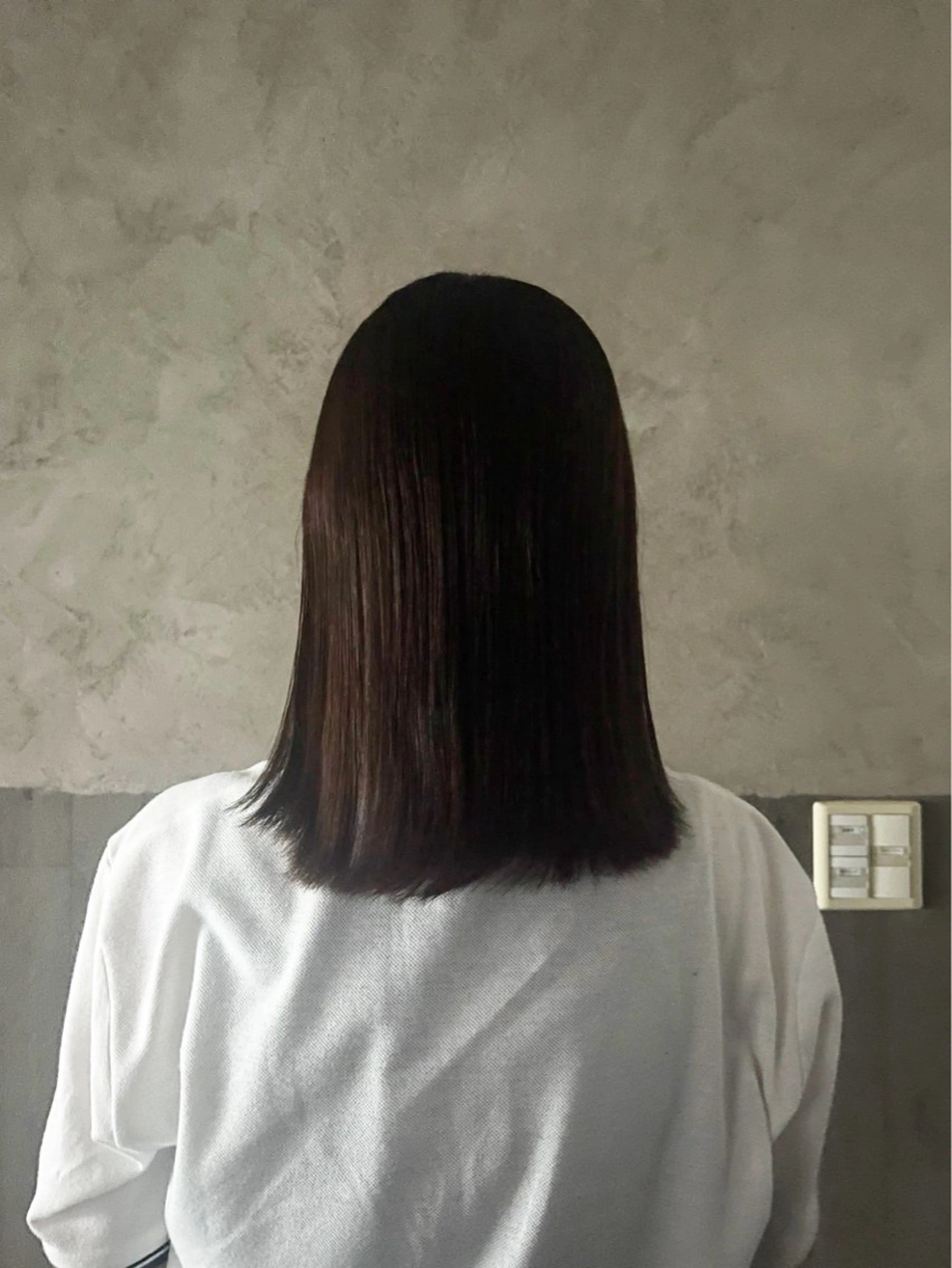 ミディアム ヒグチ ハルナのヘアスタイル