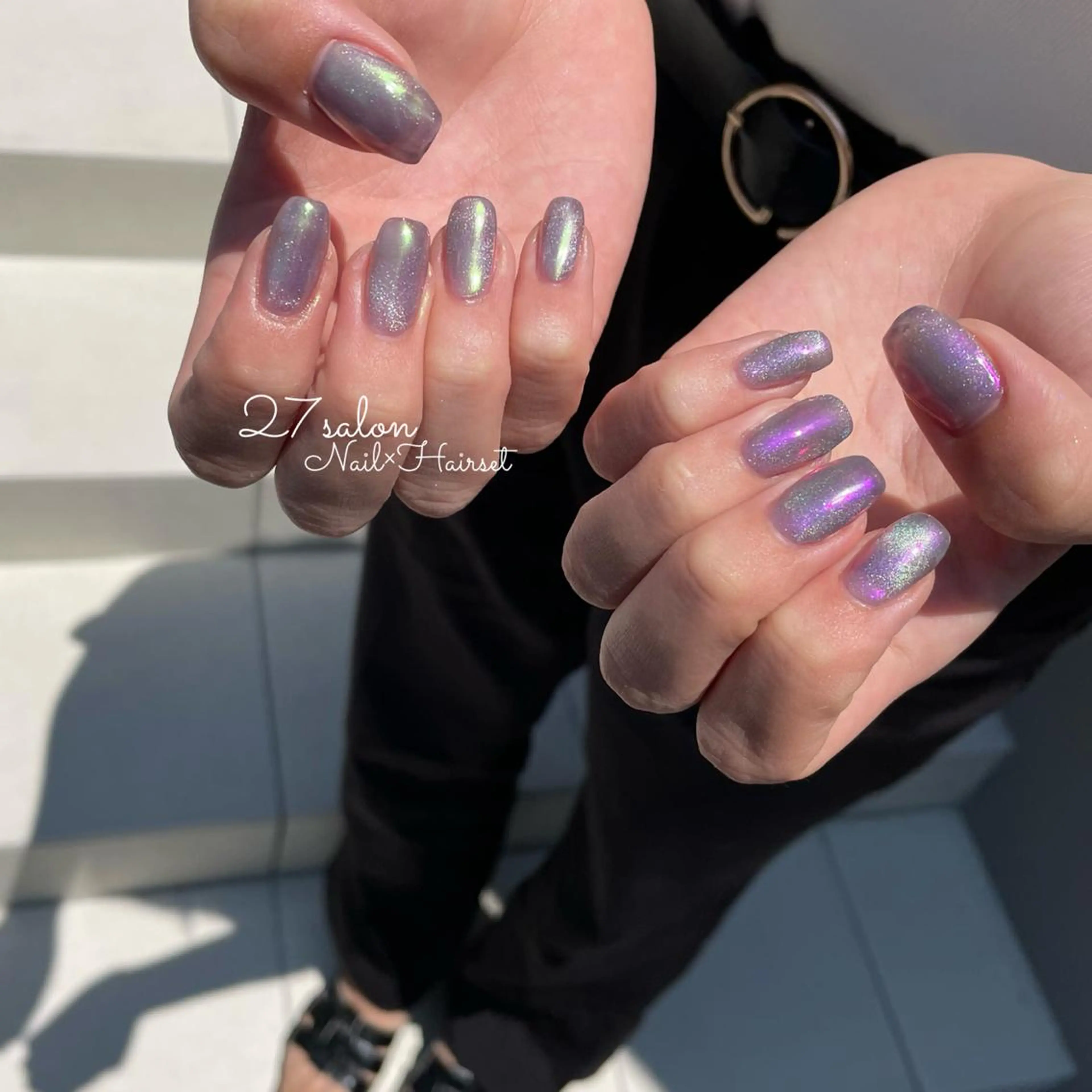 ネイル オーロラネイル マグネットネイル 27salon yuinaのネイルデザイン