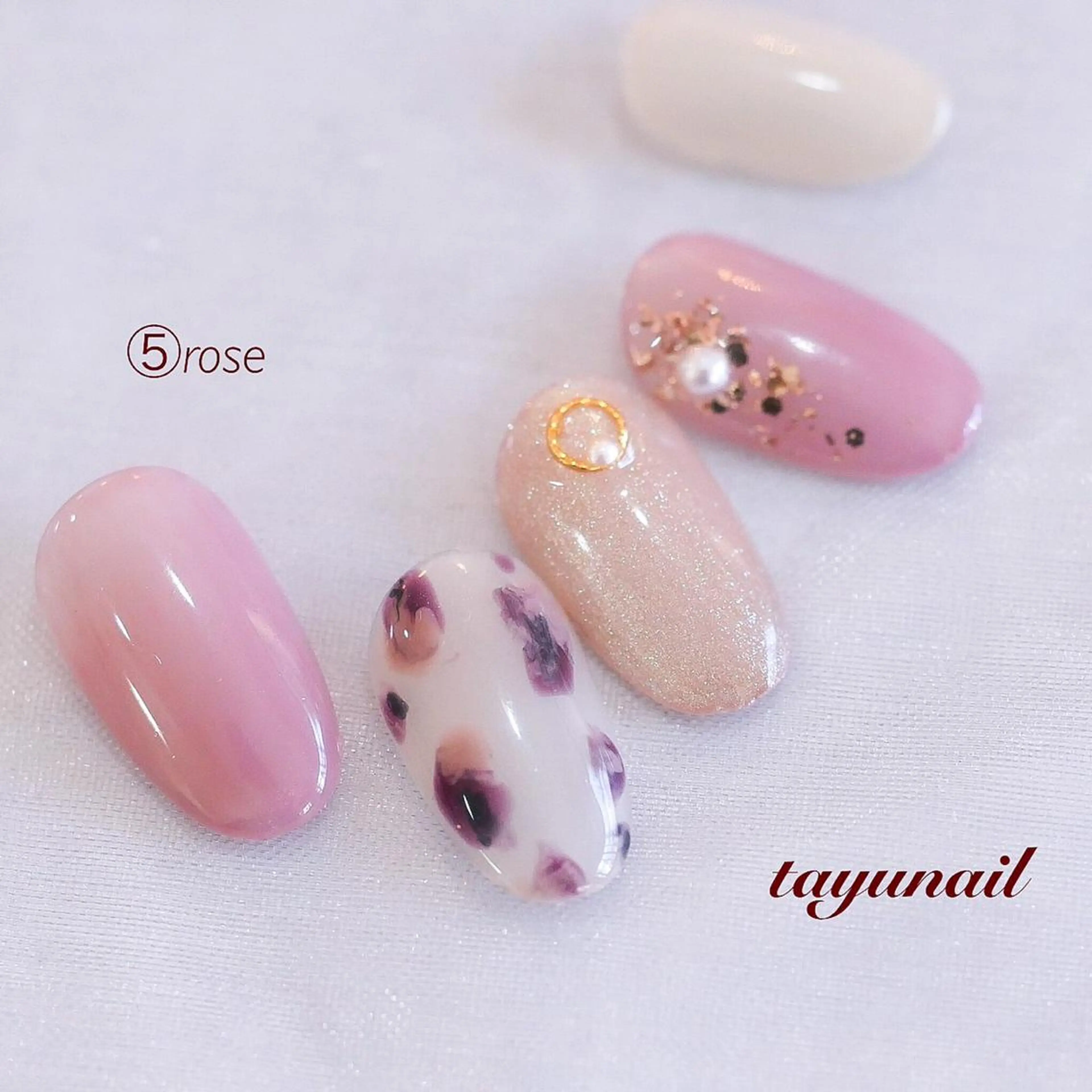 ネイル アートネイル ブルー ブラウン フットネイル ジェルネイル ネイルサロン 【たゆnail】のネイルデザイン