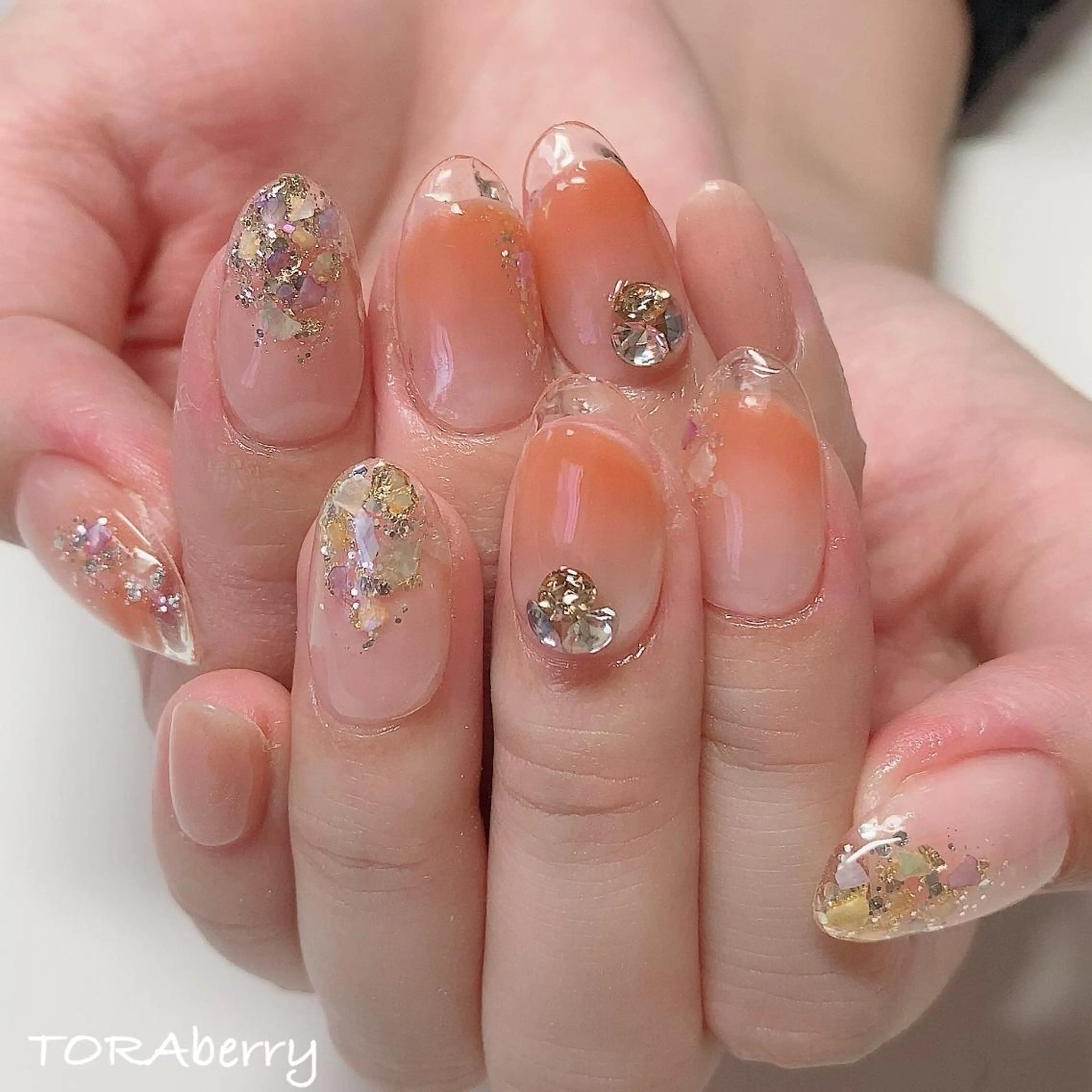 ネイル 長さ出し ネイリスト なつみのネイルデザイン