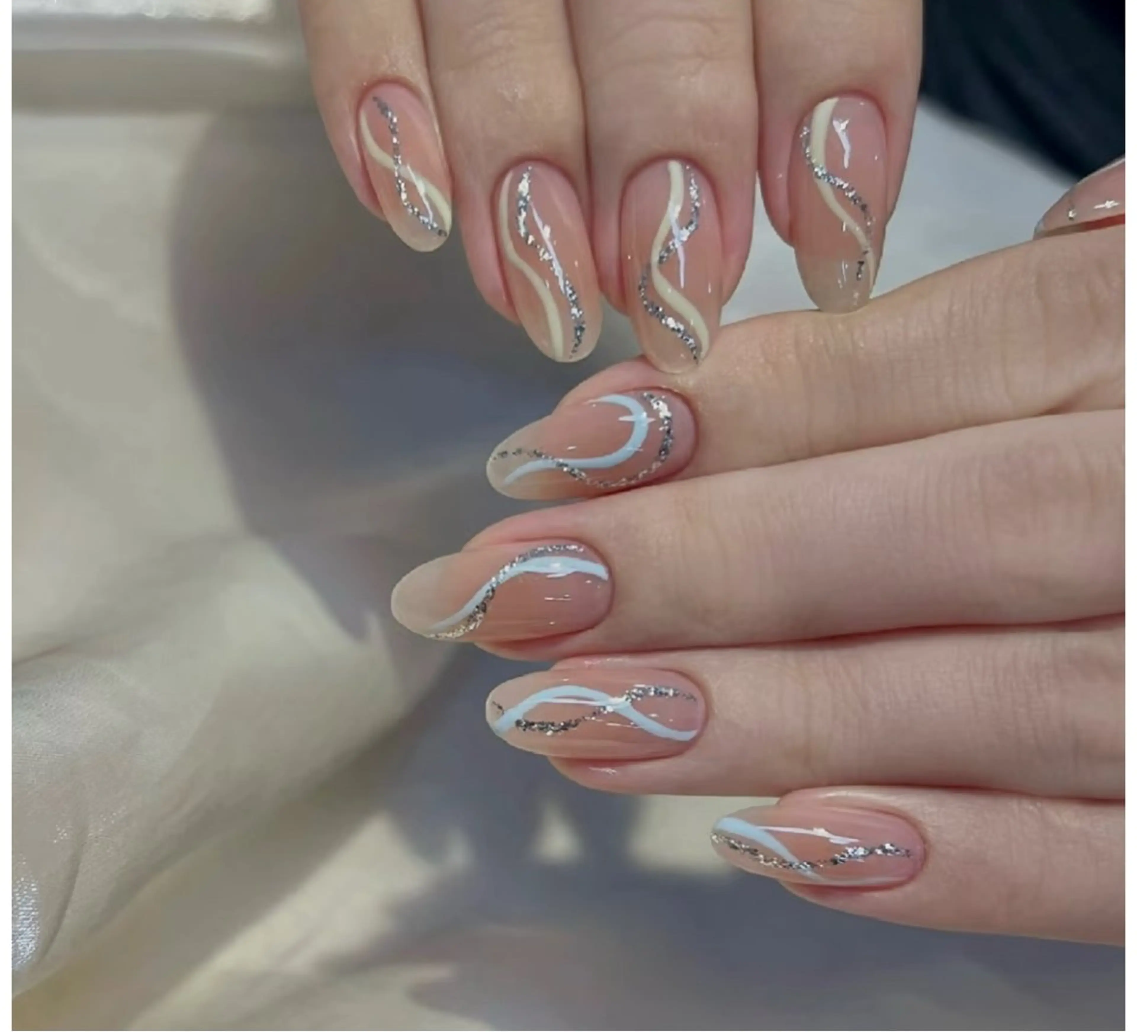 ネイル チークネイル 長さ出し フレンチネイル ジェルネイル ピンク ハンドネイル YUYI.nail salonのネイルデザイン