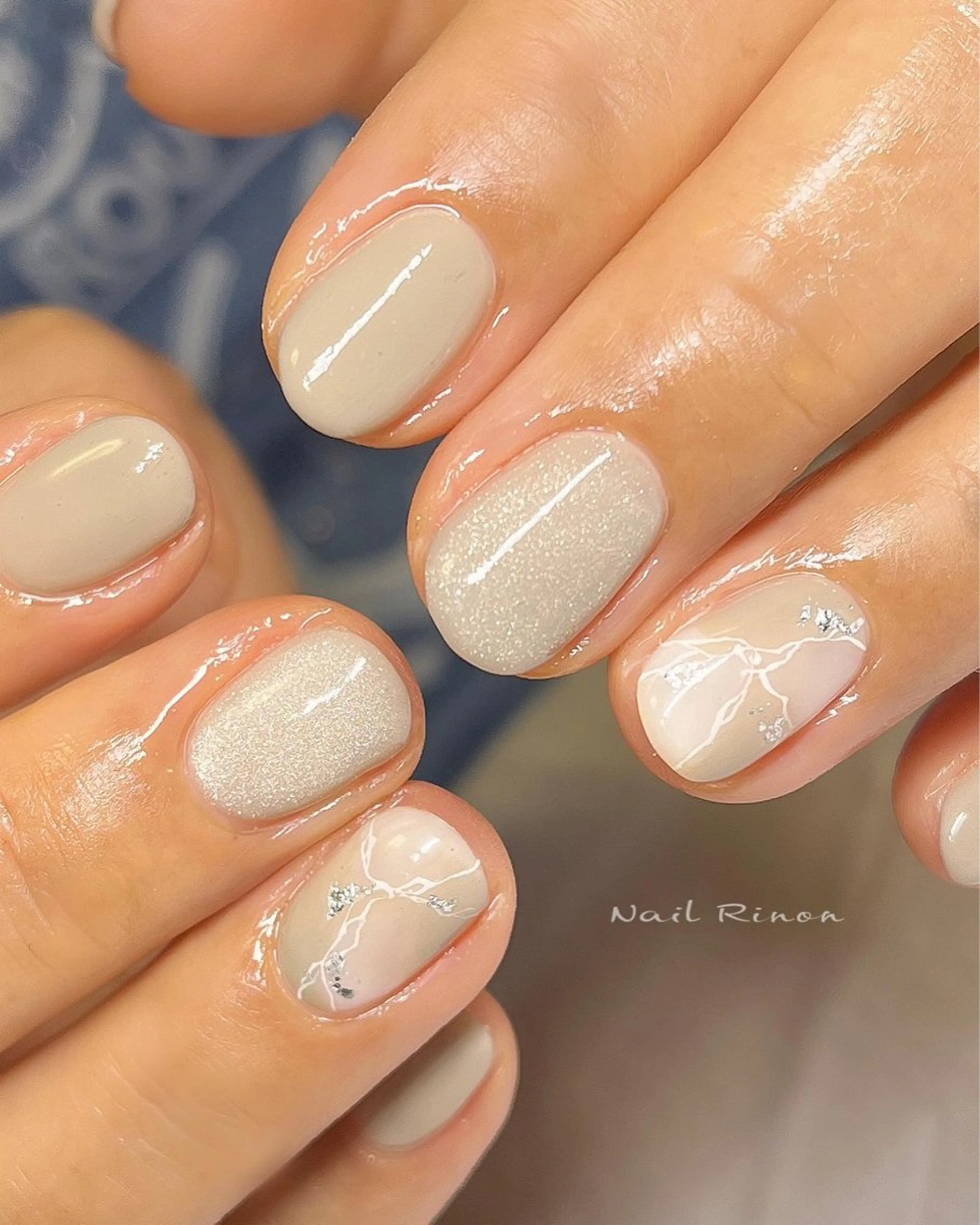 ネイル 大理石ネイル(マーブル) ハンドネイル Nail Rinonのネイルデザイン