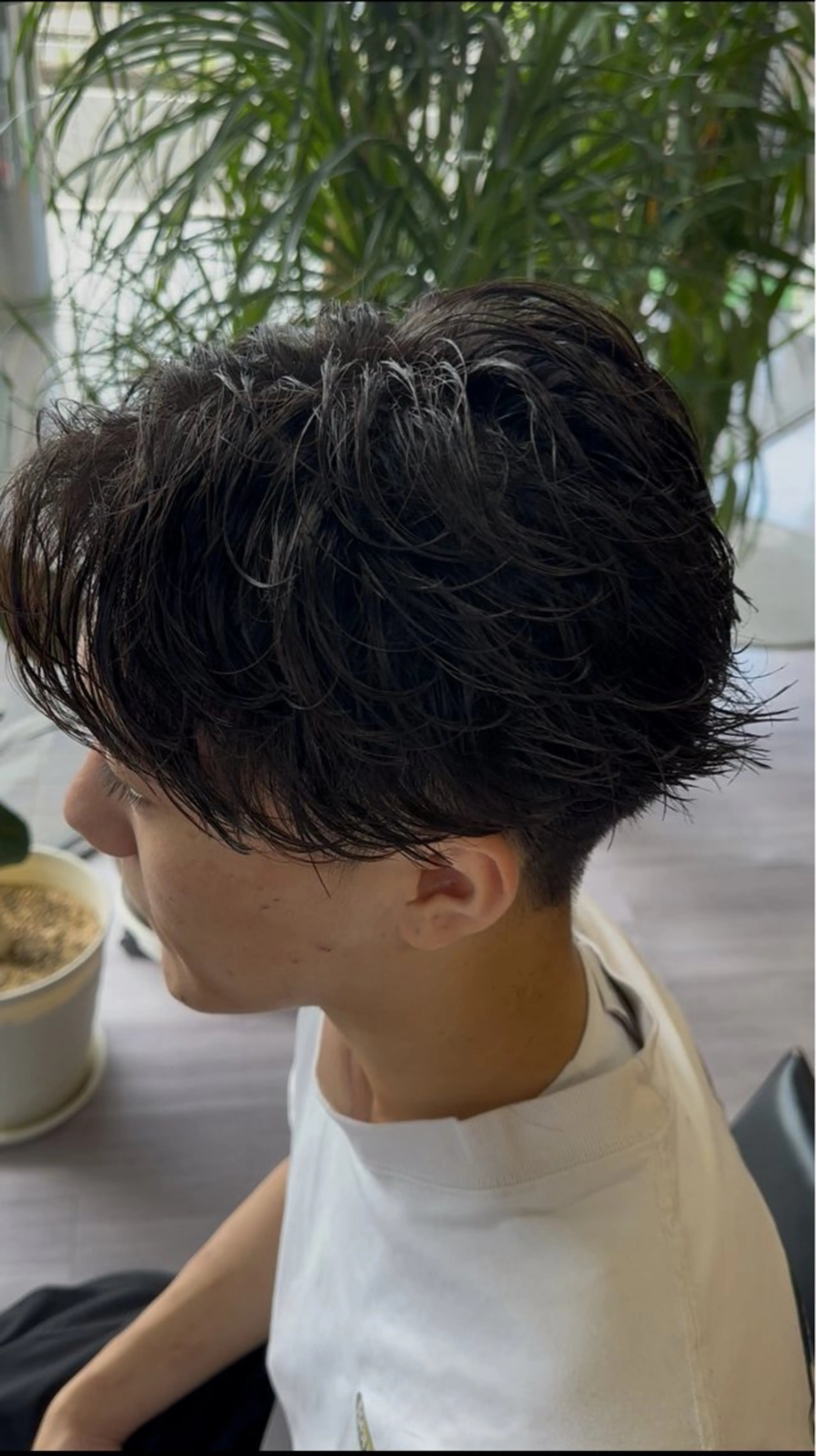 パーマ メンズ フェザーパーマ メンズパーマ arika オケシ　リョウダイのヘアスタイル