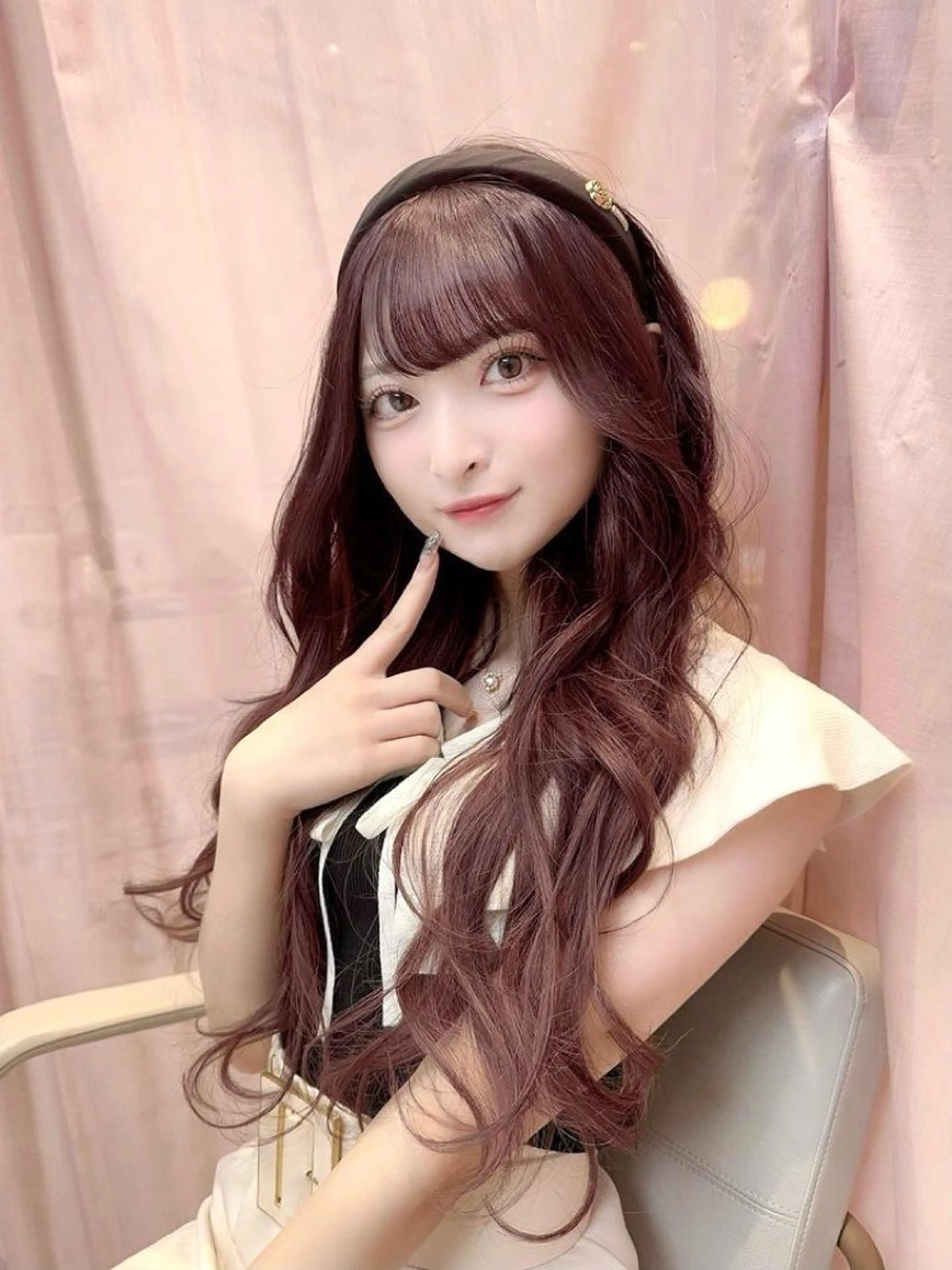 セミロング カラー カット ヘアカラー トリートメント ヘッドスパ ヘアセット 韓国ヘア/レイヤー/ 顔まわり/りょーとのヘアスタイル