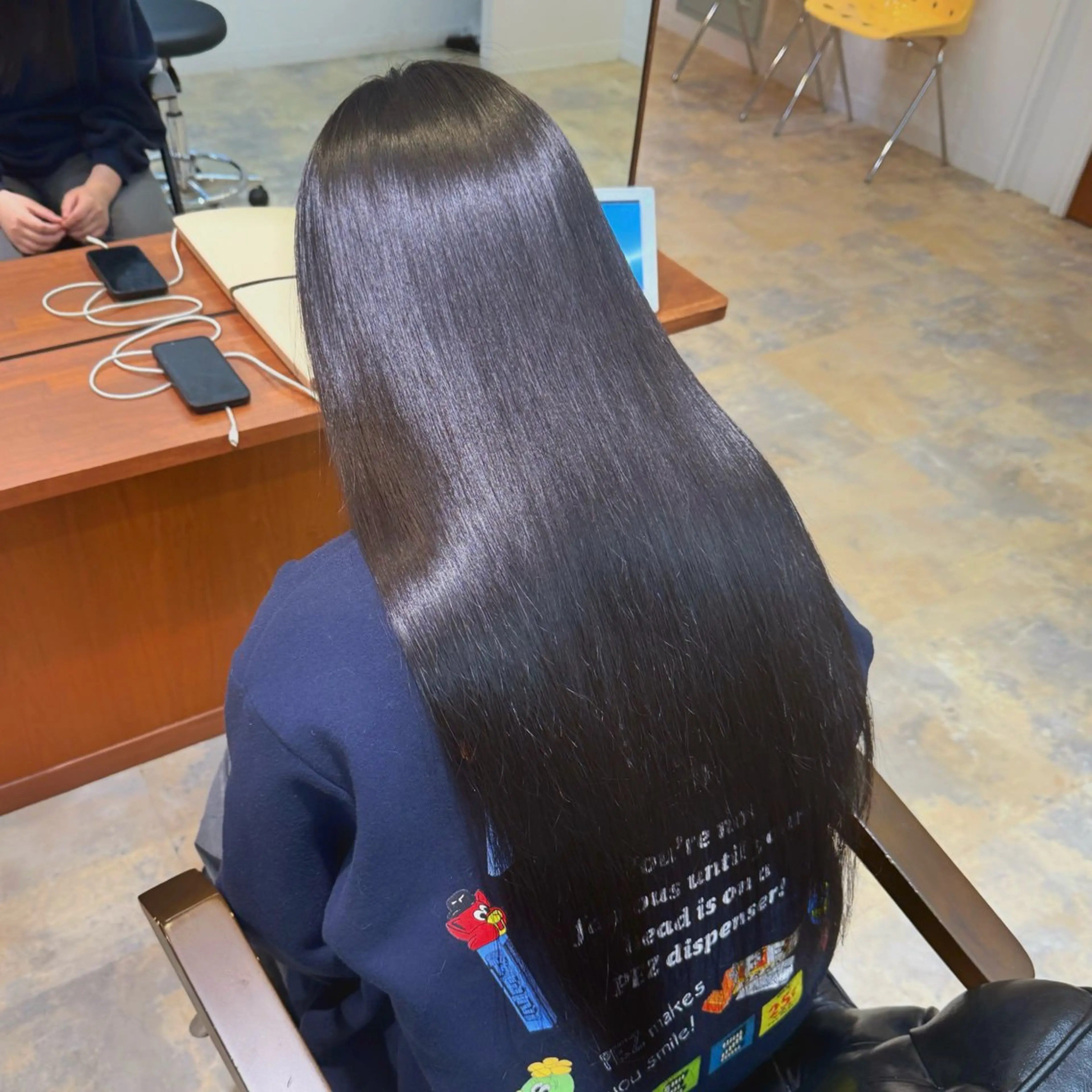 ロング カット 縮毛矯正 トリートメント レイヤーカット ダブルカラー高杉颯汰のヘアスタイル