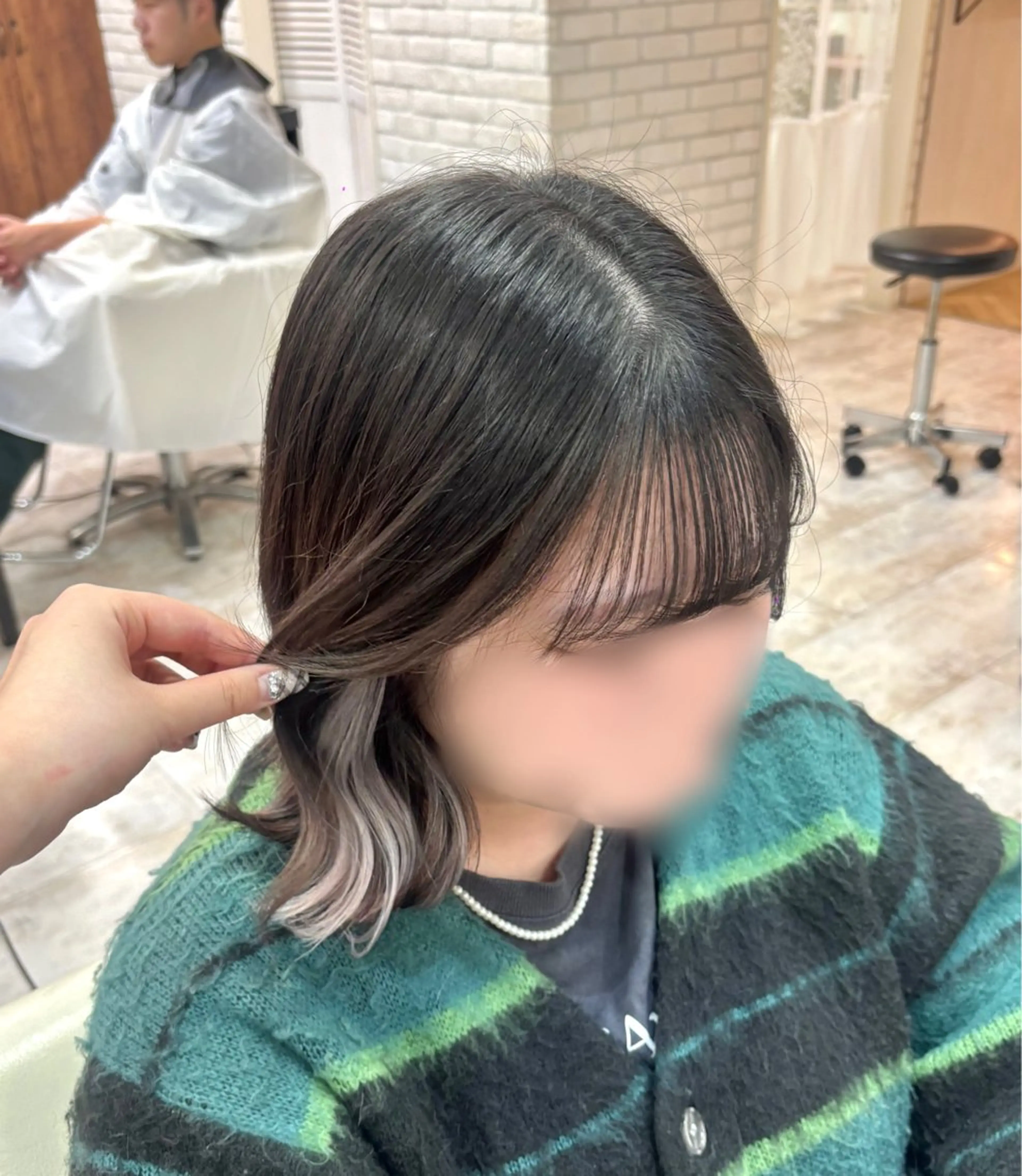 ミディアム エクステ エクステ 髪質改善縮毛５０％ OFF/吉田 響歌♡のヘアスタイル