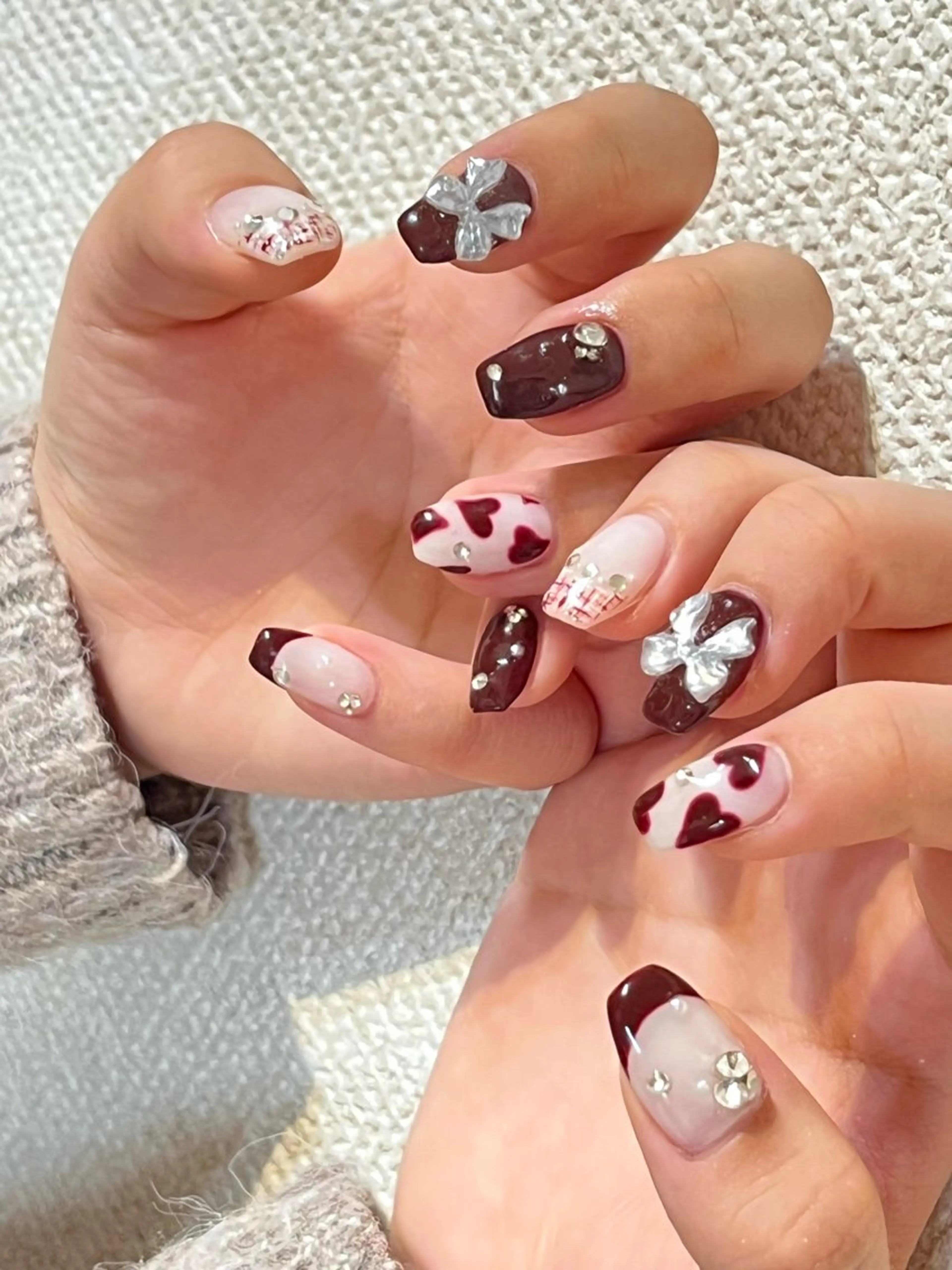 ネイル ハート 🦋miyavi nail🦋ヤミのネイルデザイン