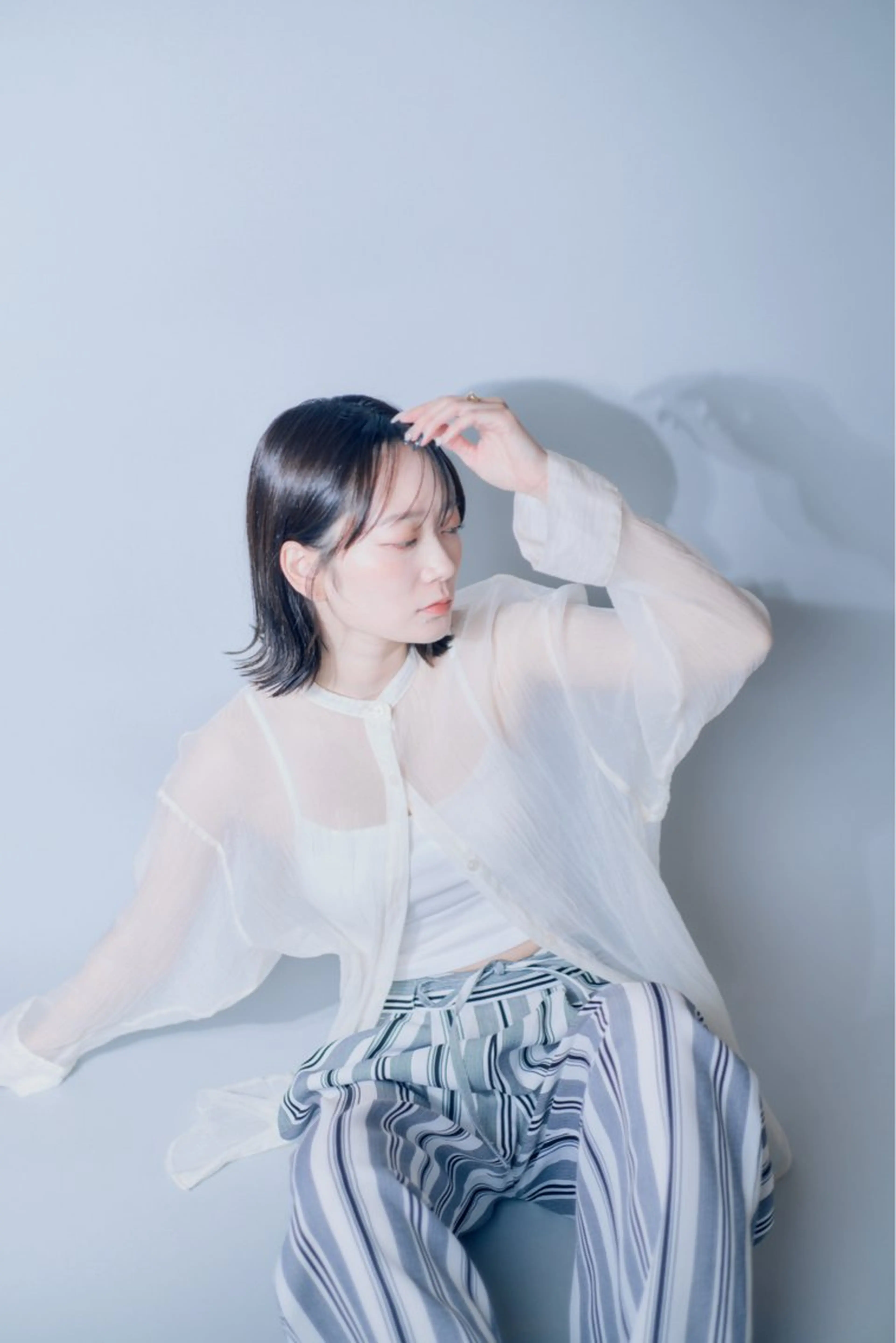 ミディアム カット ヘアカラー トリートメント レイヤー/髪質改善 山口   恋のヘアスタイル