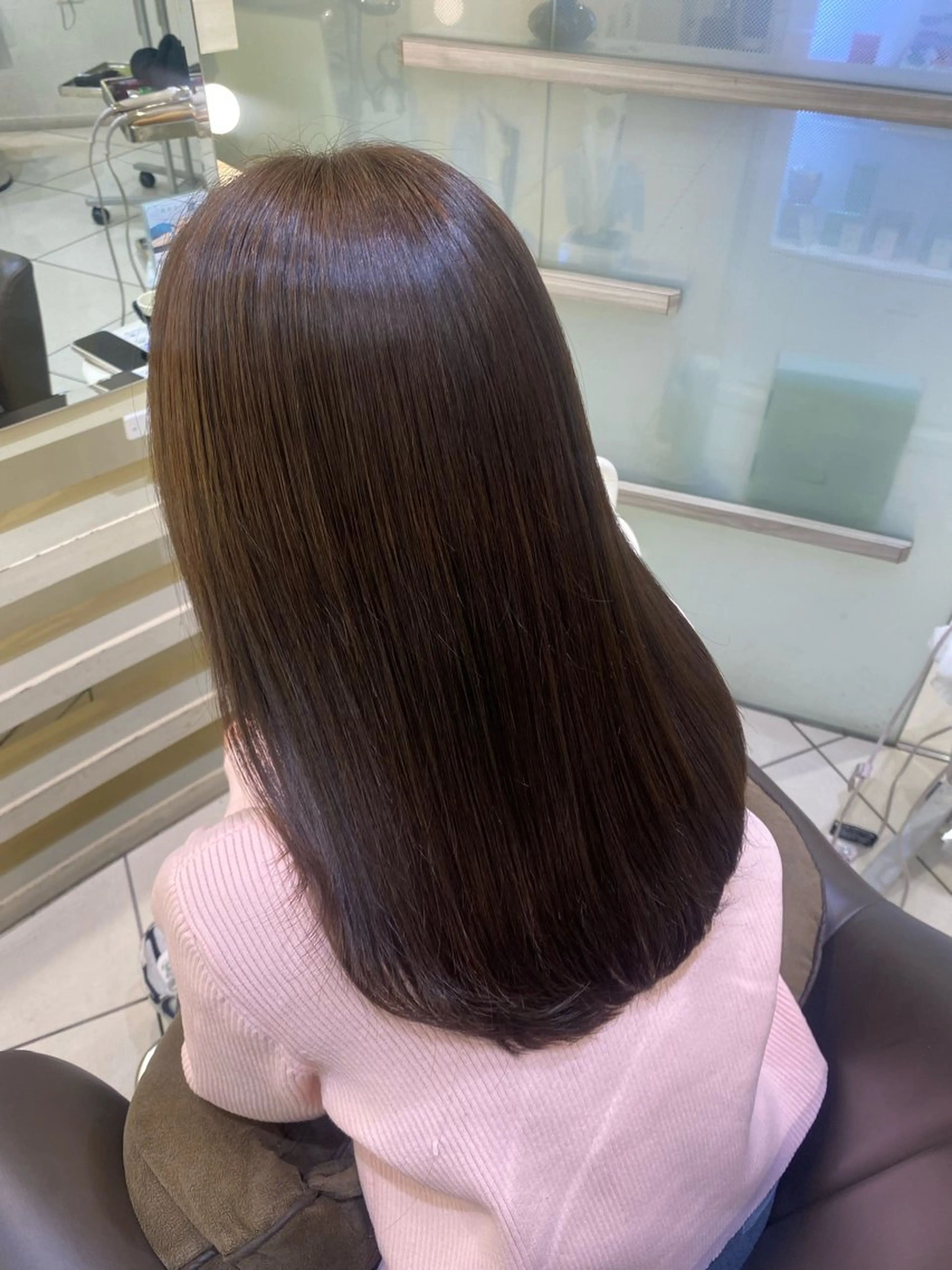 ロング ヘアカラー ハイトーン/ 赤み消し/カナのヘアスタイル